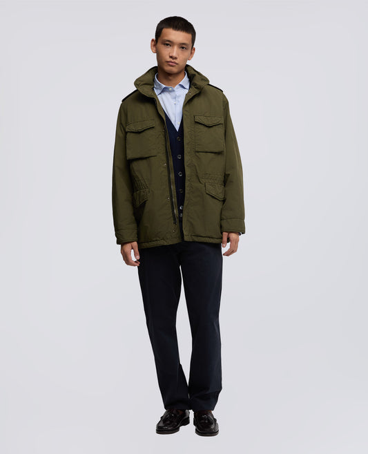 FIELD JACKET NEW CAMP IN NYLON TINTO CAPO - VERDE - ASPESI