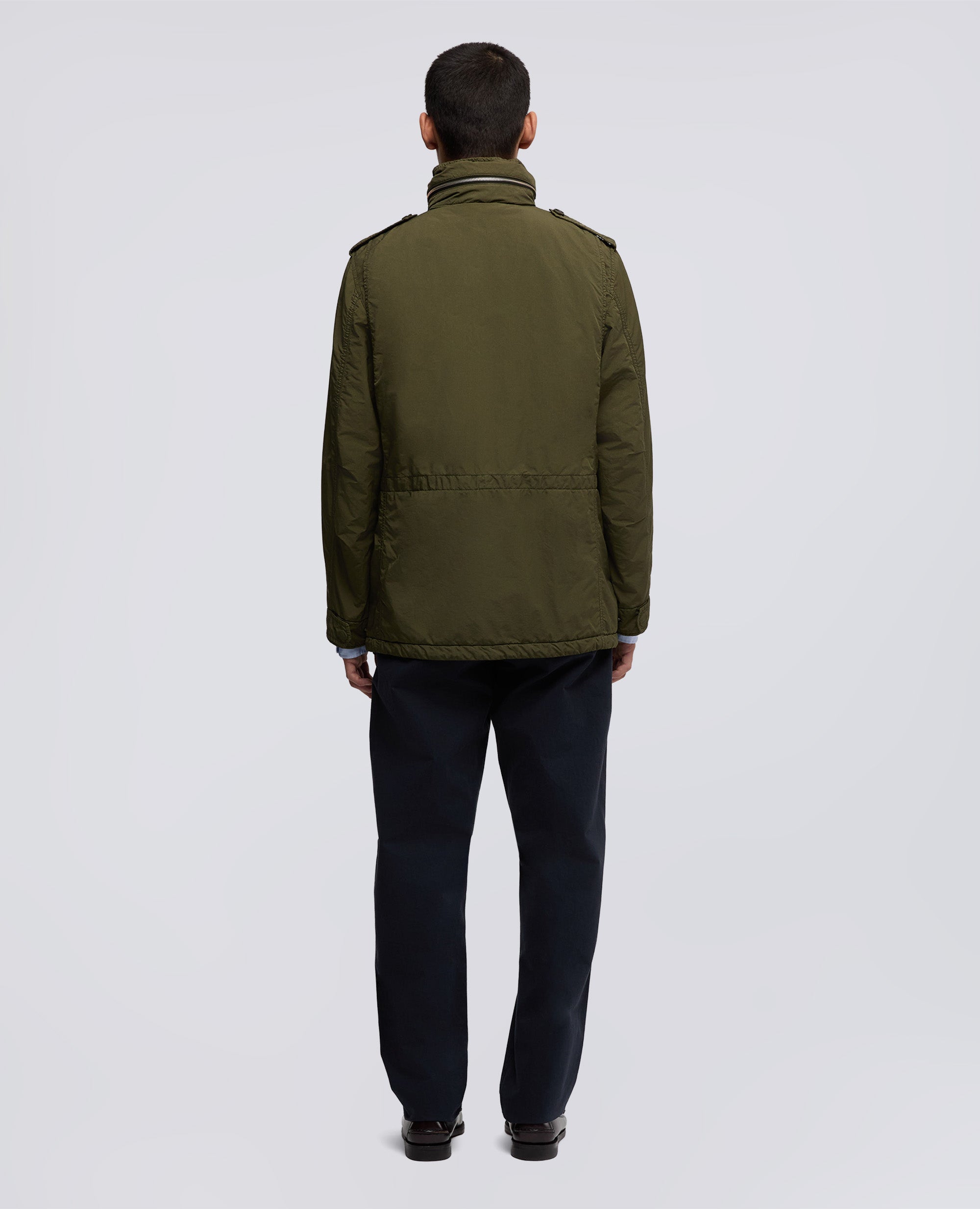 FIELD JACKET NEW CAMP IN NYLON TINTO CAPO - VERDE - ASPESI