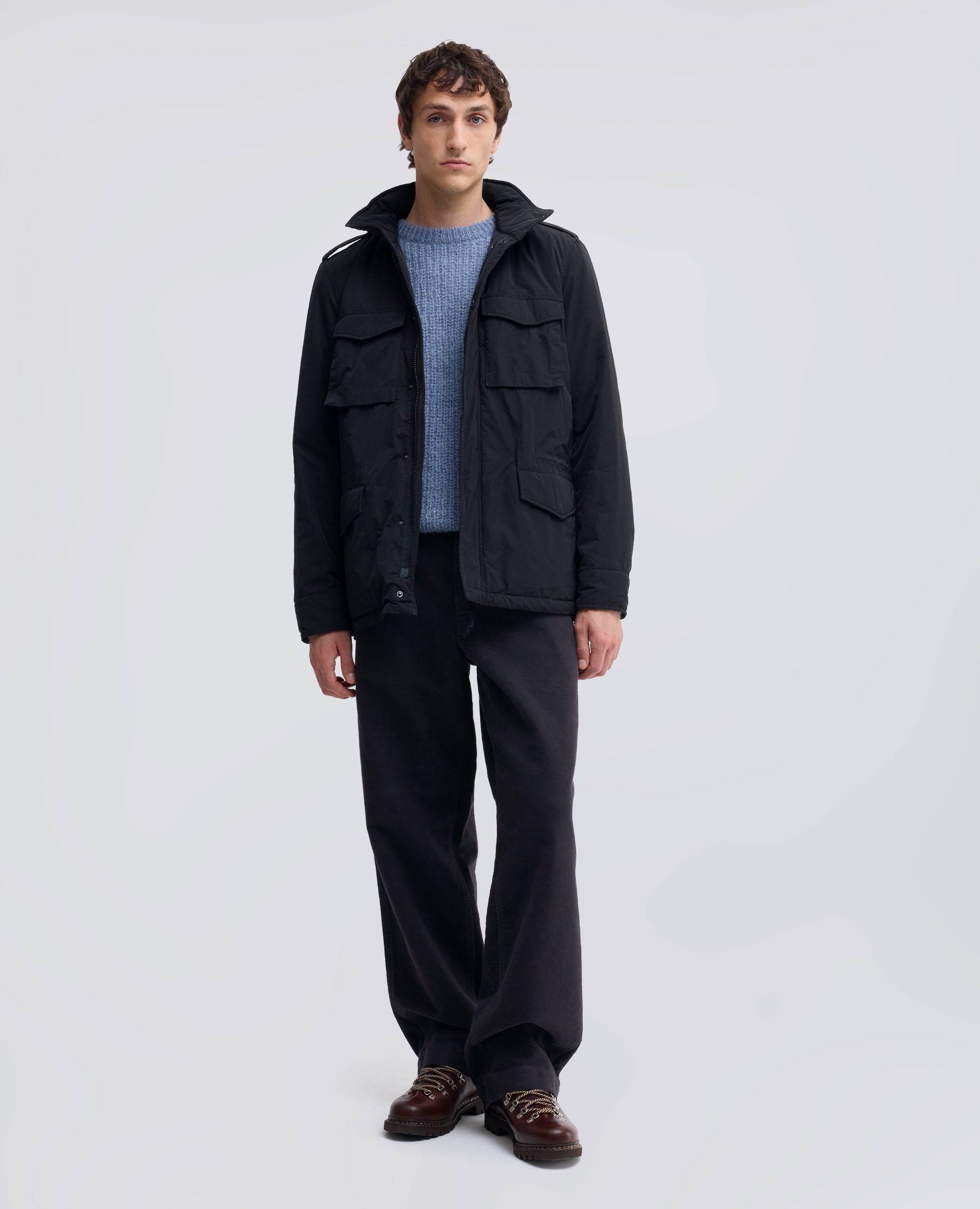 FIELD JACKET MINI FIELD VENTO IN NYLON - NERO - ASPESI
