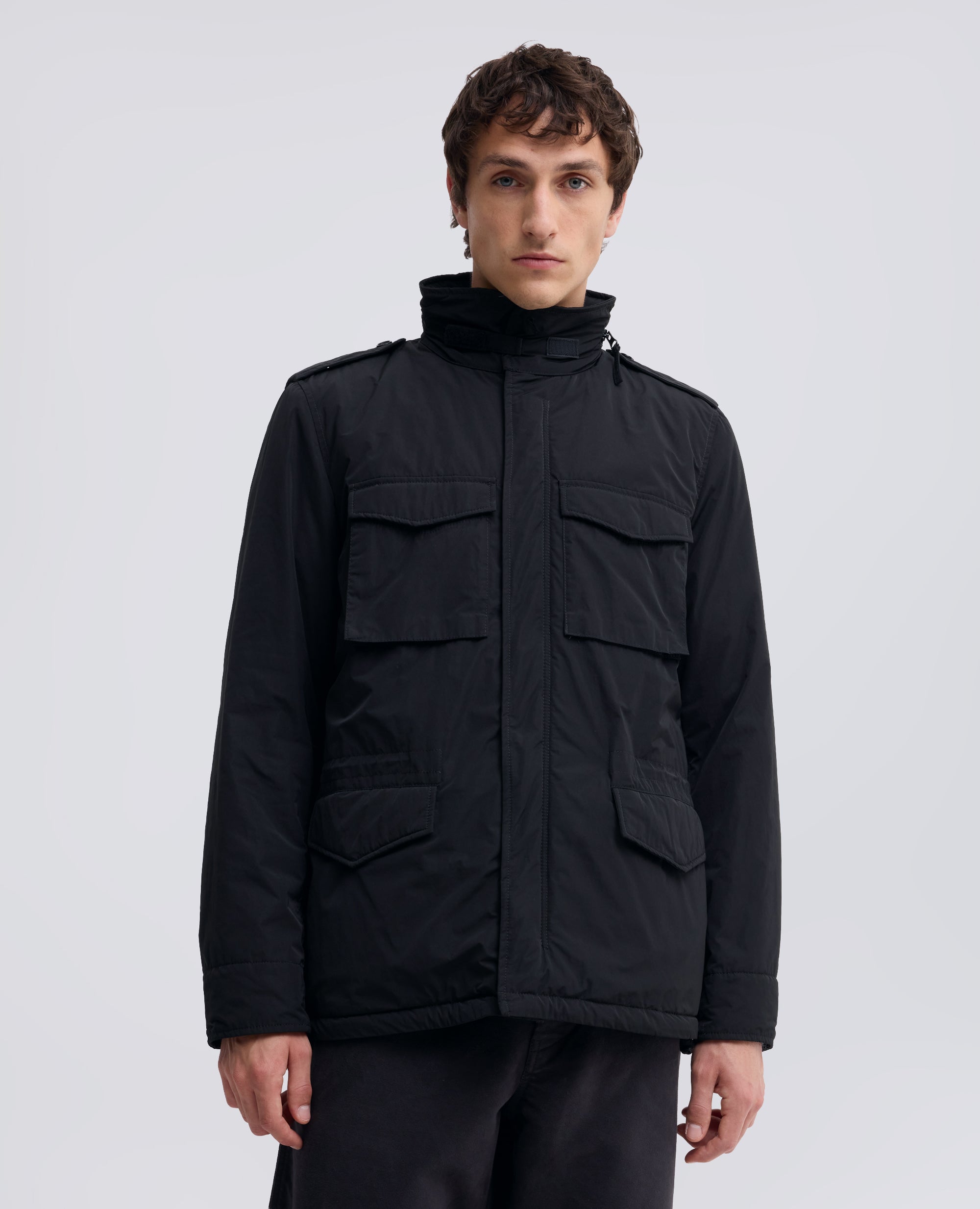 FIELD JACKET MINI FIELD VENTO IN NYLON - NERO - ASPESI