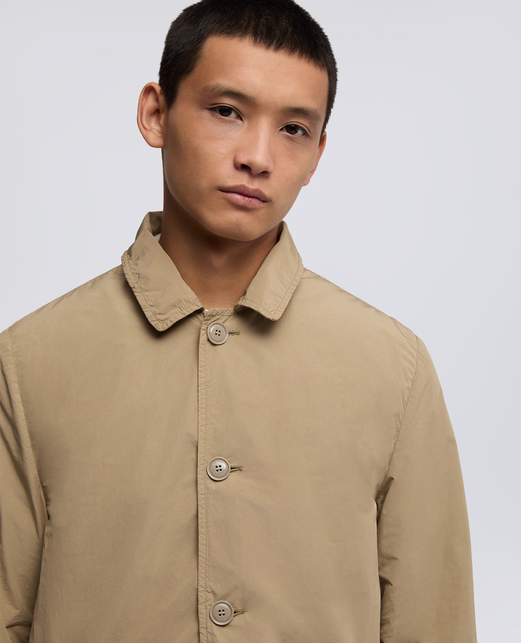 IMPERMEABLE EN POLYESTER ET NYLON COMPACT - BEIGE - ASPESI