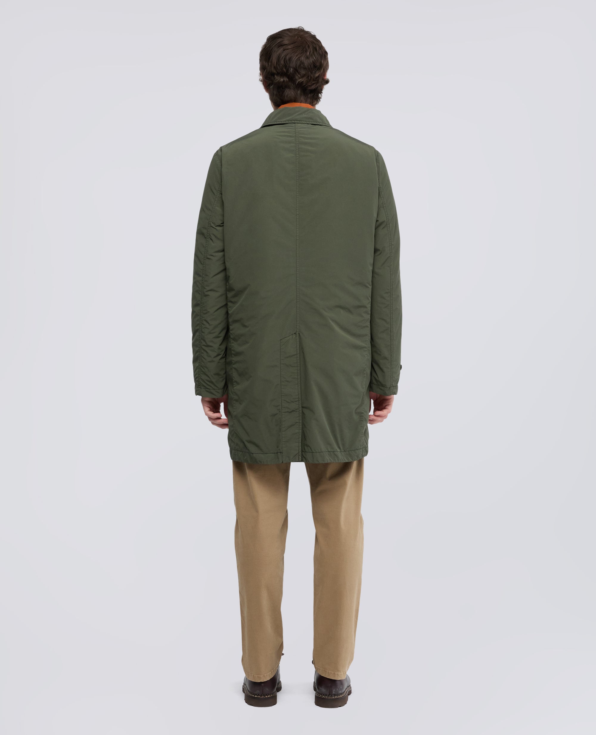 IMPERMEABLE DE POLIESTER Y NYLON COMPACTO - VERDE - ASPESI
