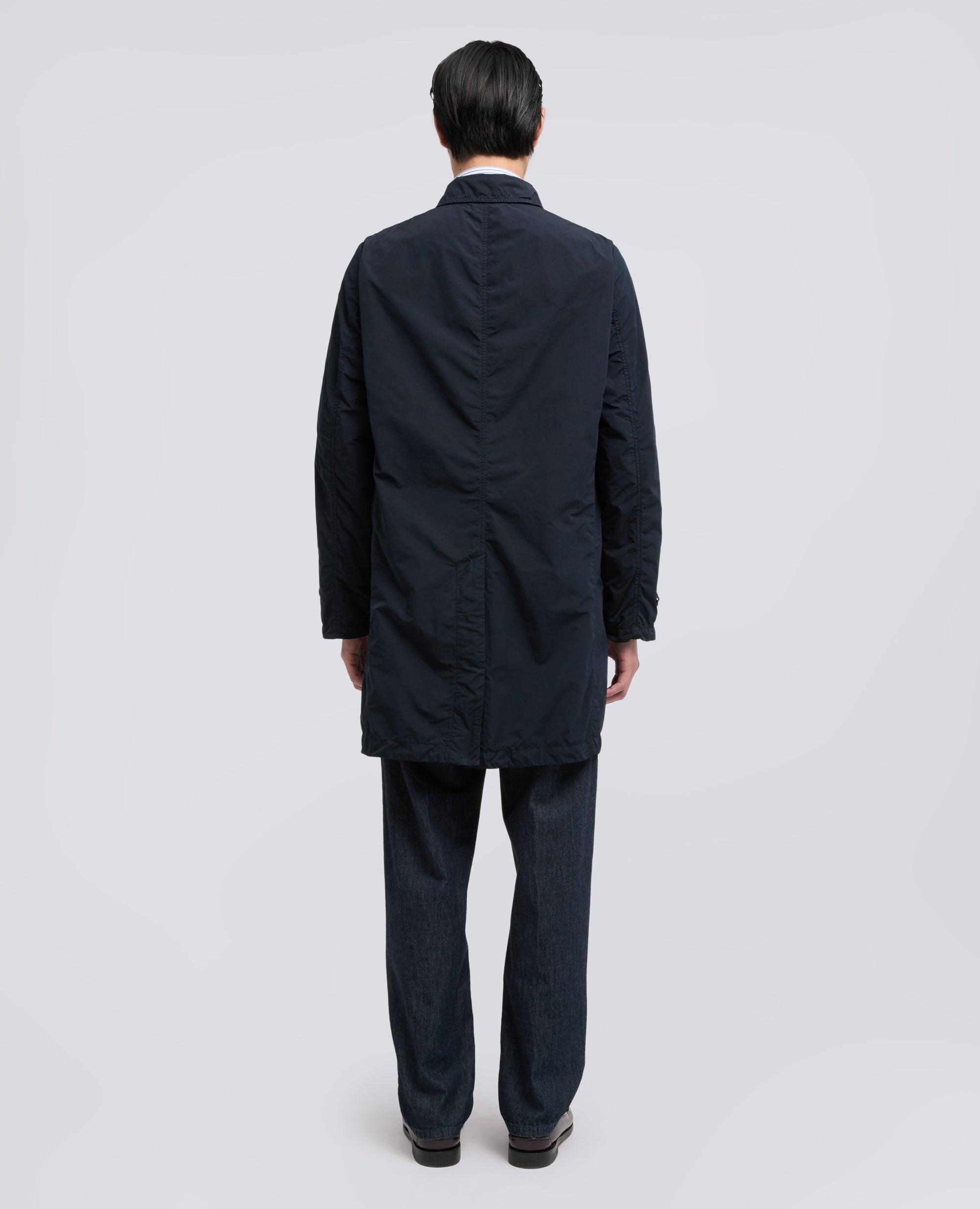 IMPERMEABILE IN POLIESTERE E NYLON COMPATTO - BLU - ASPESI