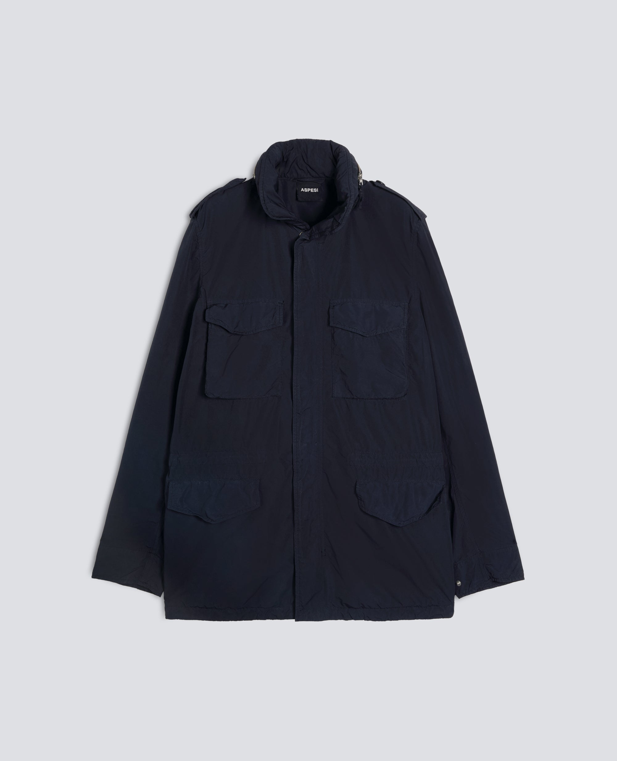 GIUBBOTTO 65 REPLICA IN POLIESTERE E NYLON COMPATTO - BLU - ASPESI