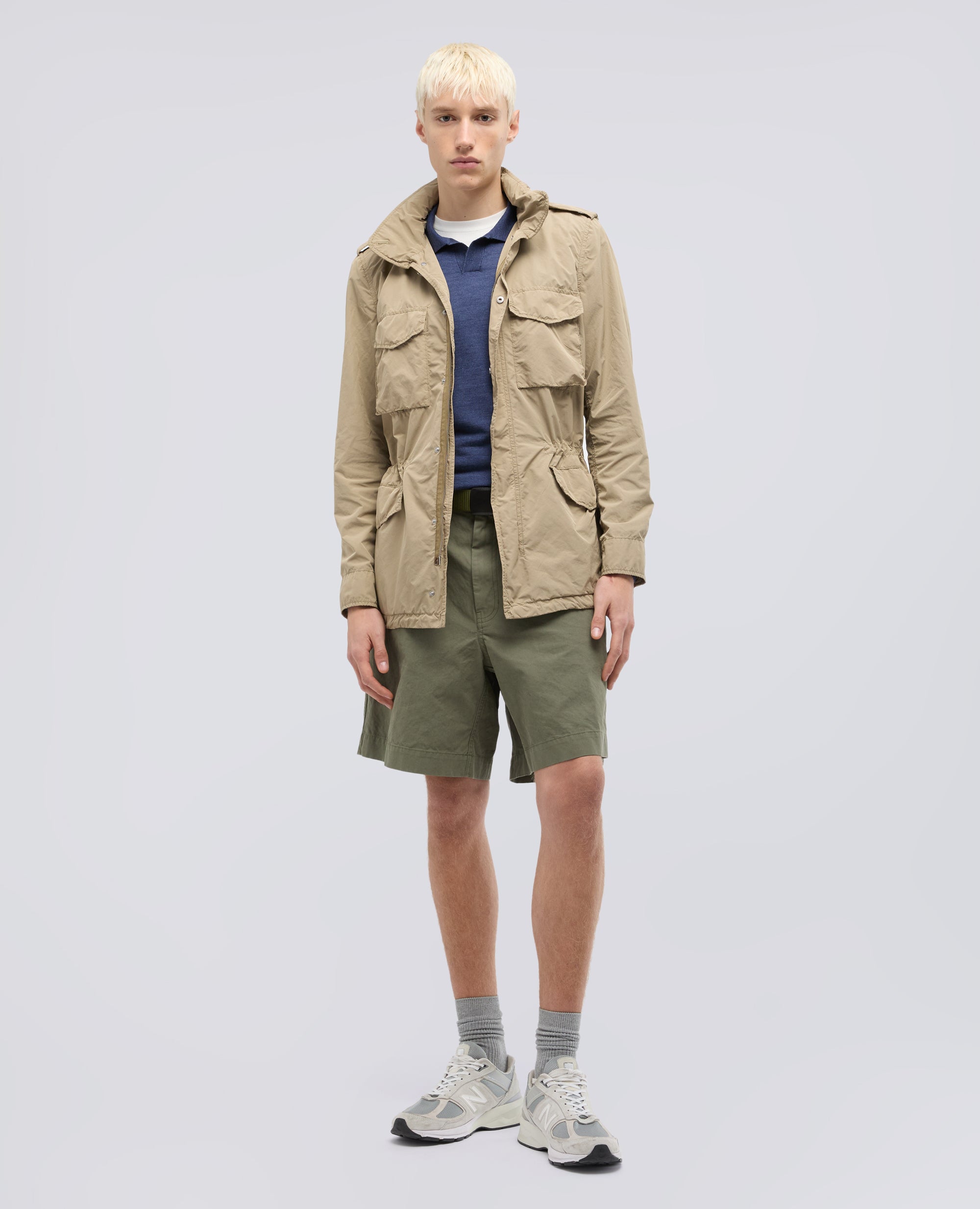 GIUBBOTTO 65 REPLICA IN POLIESTERE E NYLON COMPATTO - BEIGE - ASPESI