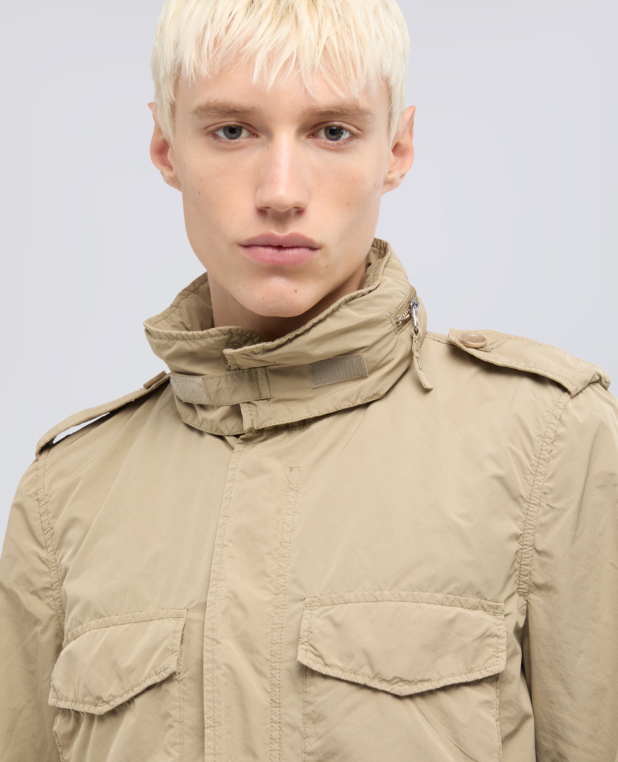 GIUBBOTTO 65 REPLICA IN POLIESTERE E NYLON COMPATTO - BEIGE - ASPESI