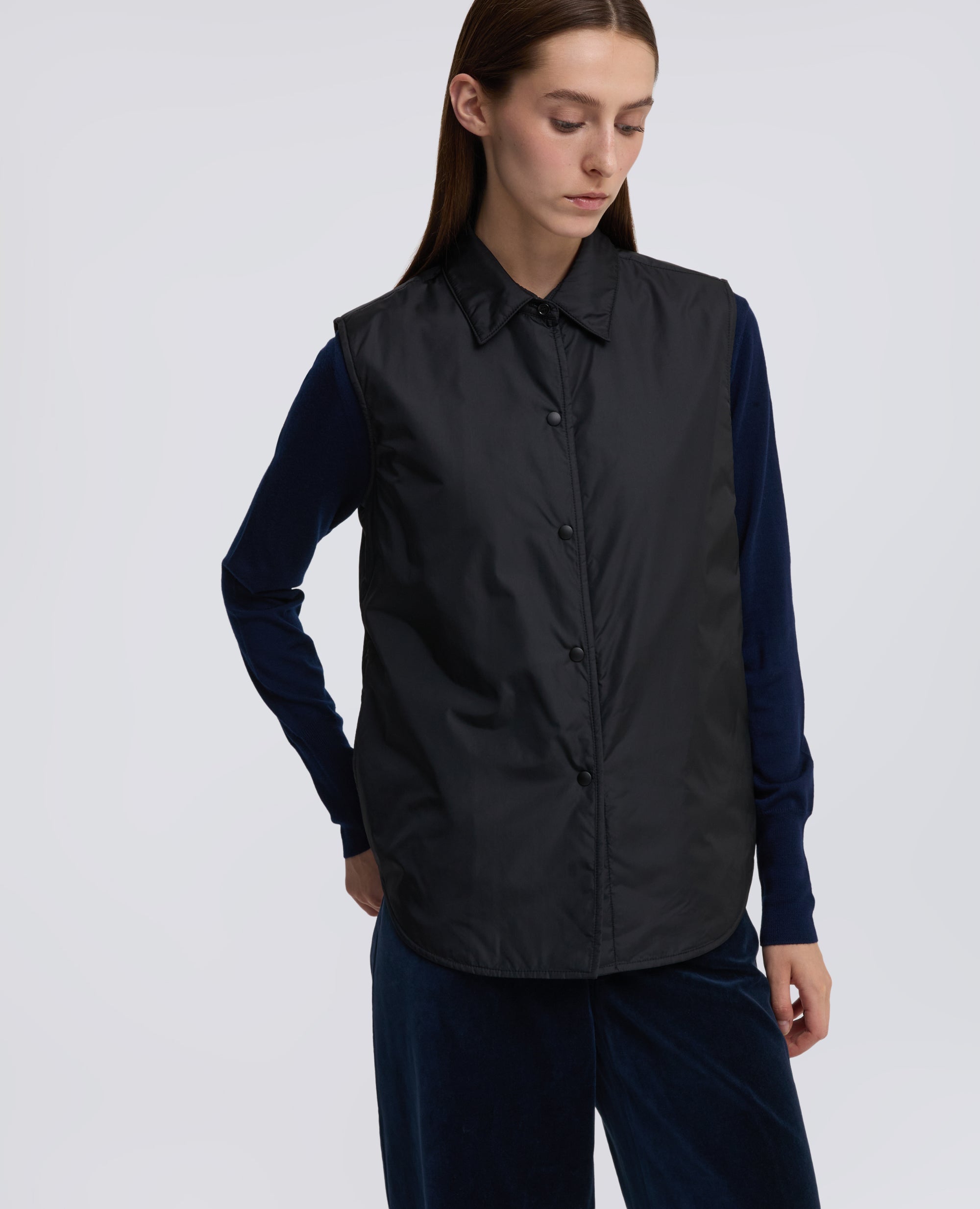 GILET DOT IN NYLON - NERO - ASPESI
