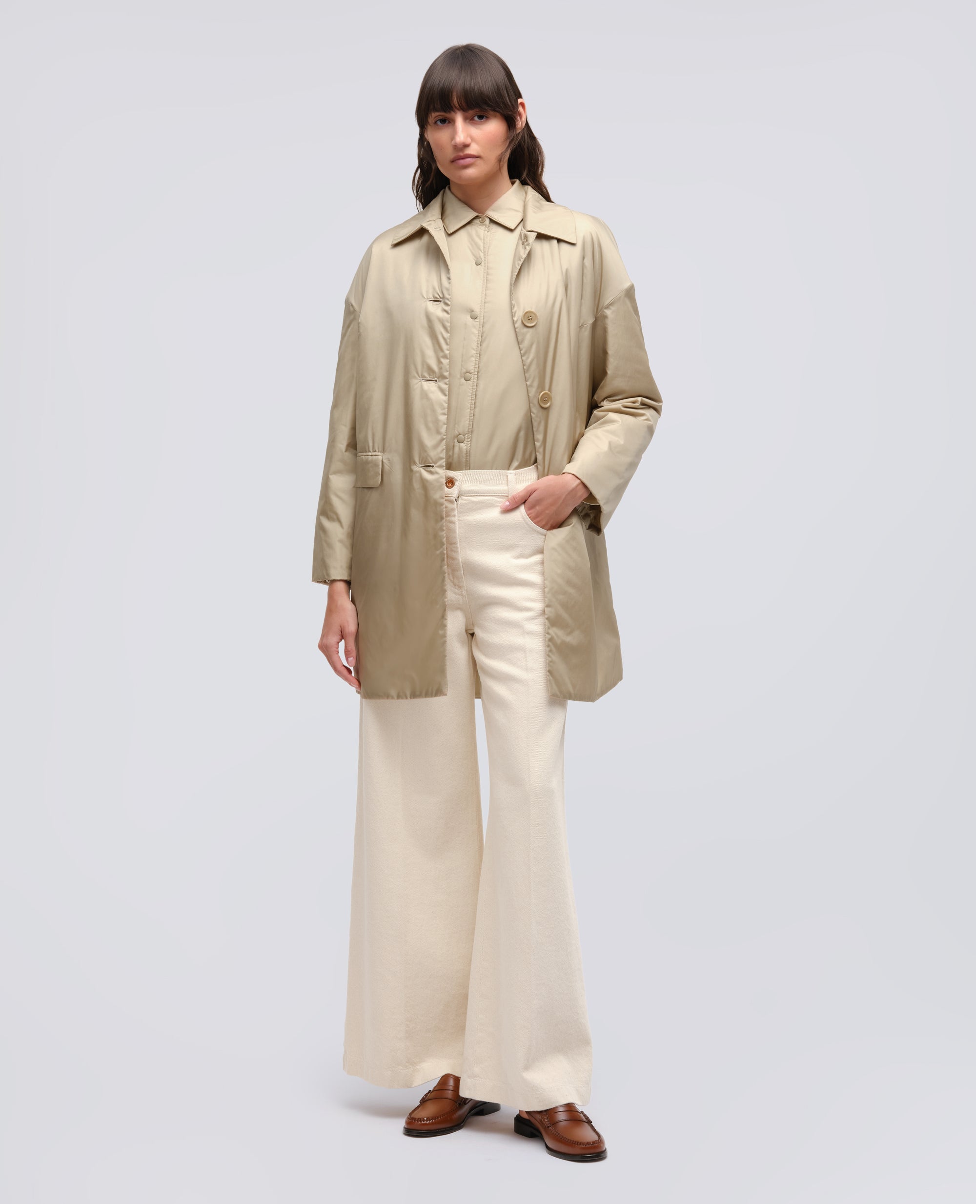 CAPPOTTO TEENA IN NYLON - BEIGE - ASPESI