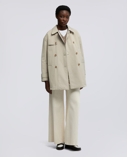 TRENCH CORTO SCARLETT IN MISTO COTONE - BEIGE - ASPESI