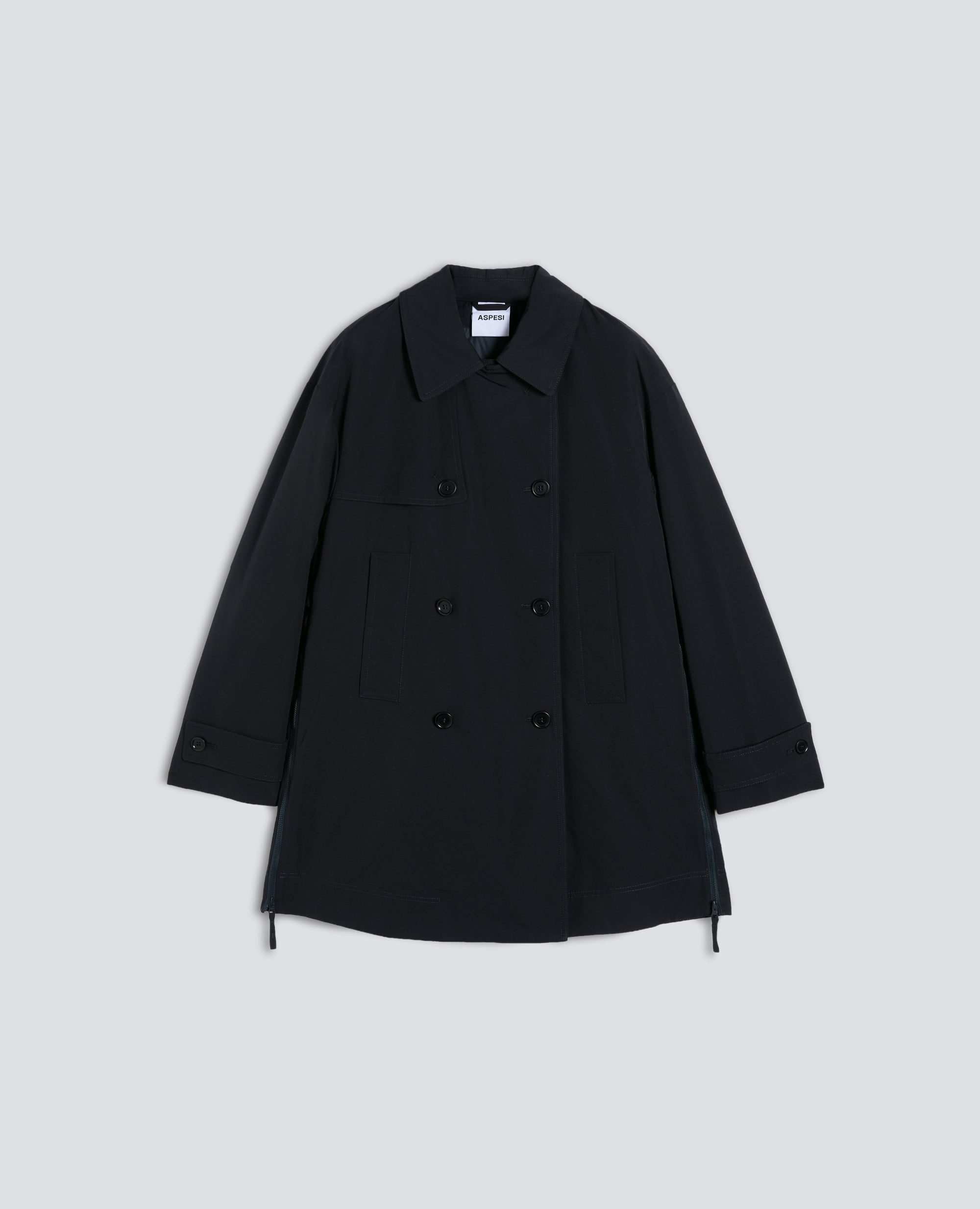 TRENCH CORTO SCARLETT IN MISTO COTONE - BLU - ASPESI