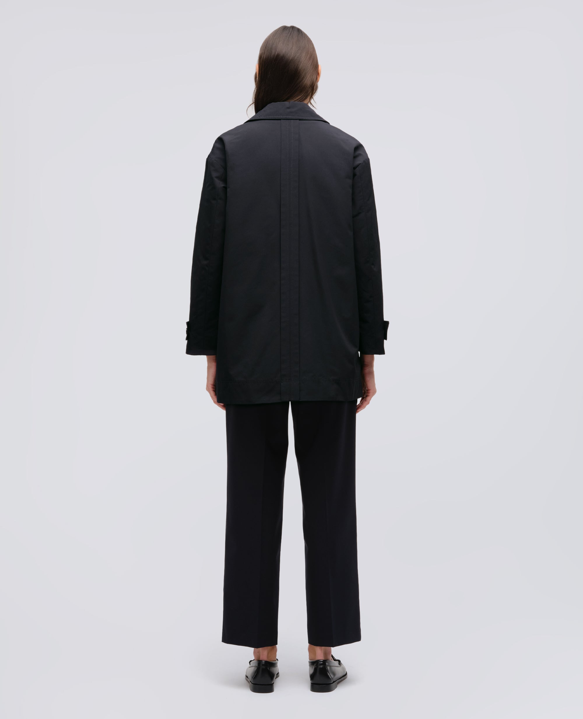 TRENCH CORTO SCARLETT IN MISTO COTONE - BLU - ASPESI