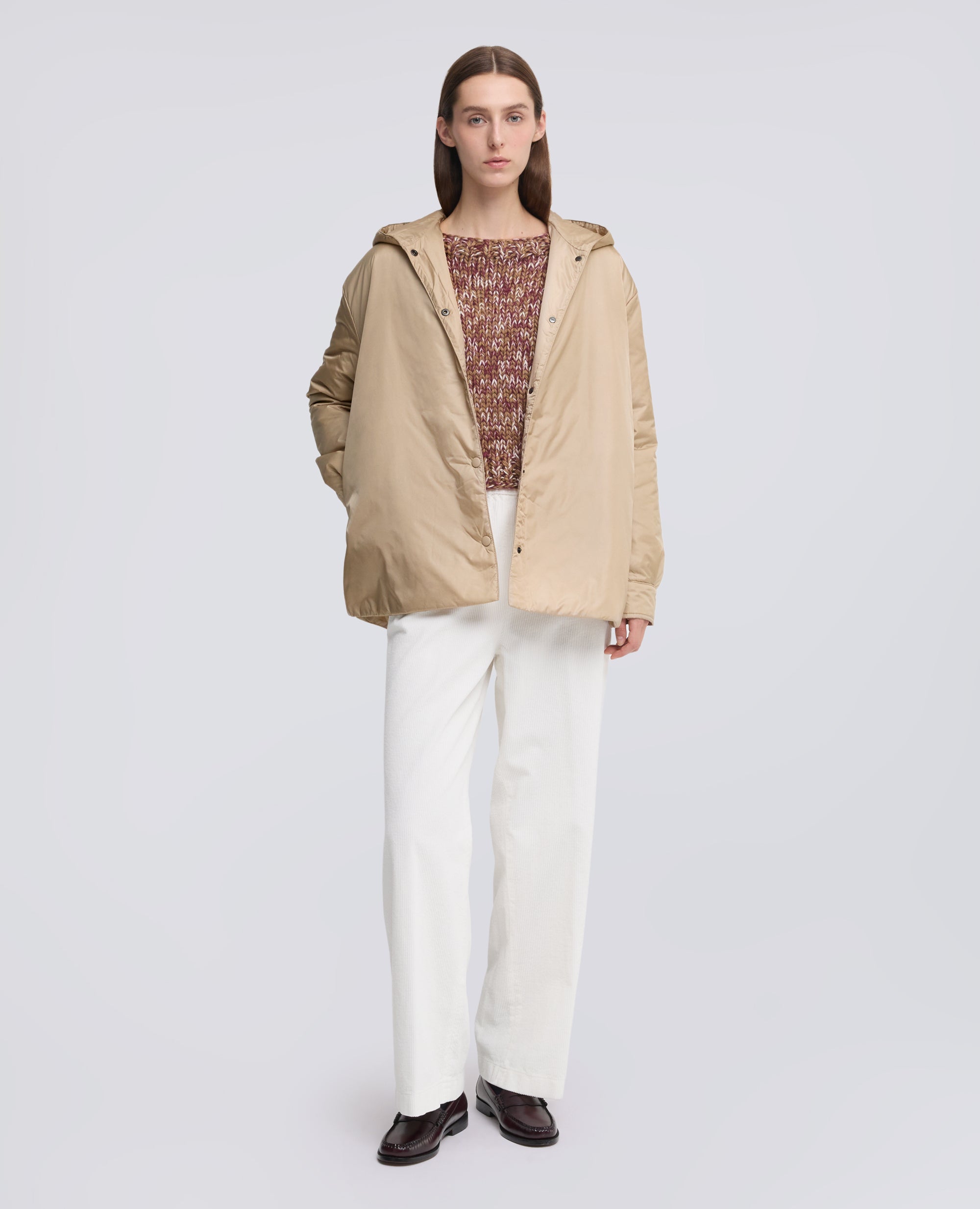 CHAQUETA CON CAPUCHA DE BETH - BEIGE - ASPESI
