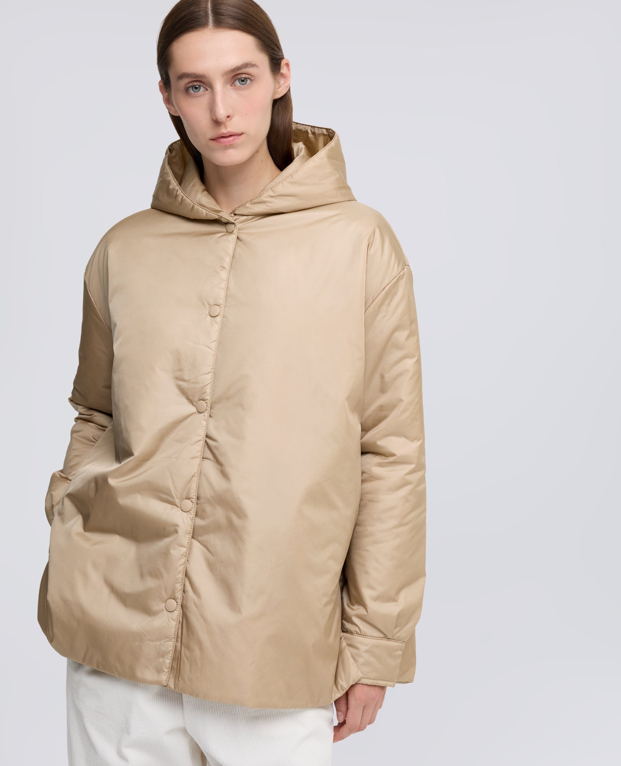 CHAQUETA CON CAPUCHA DE BETH - BEIGE - ASPESI