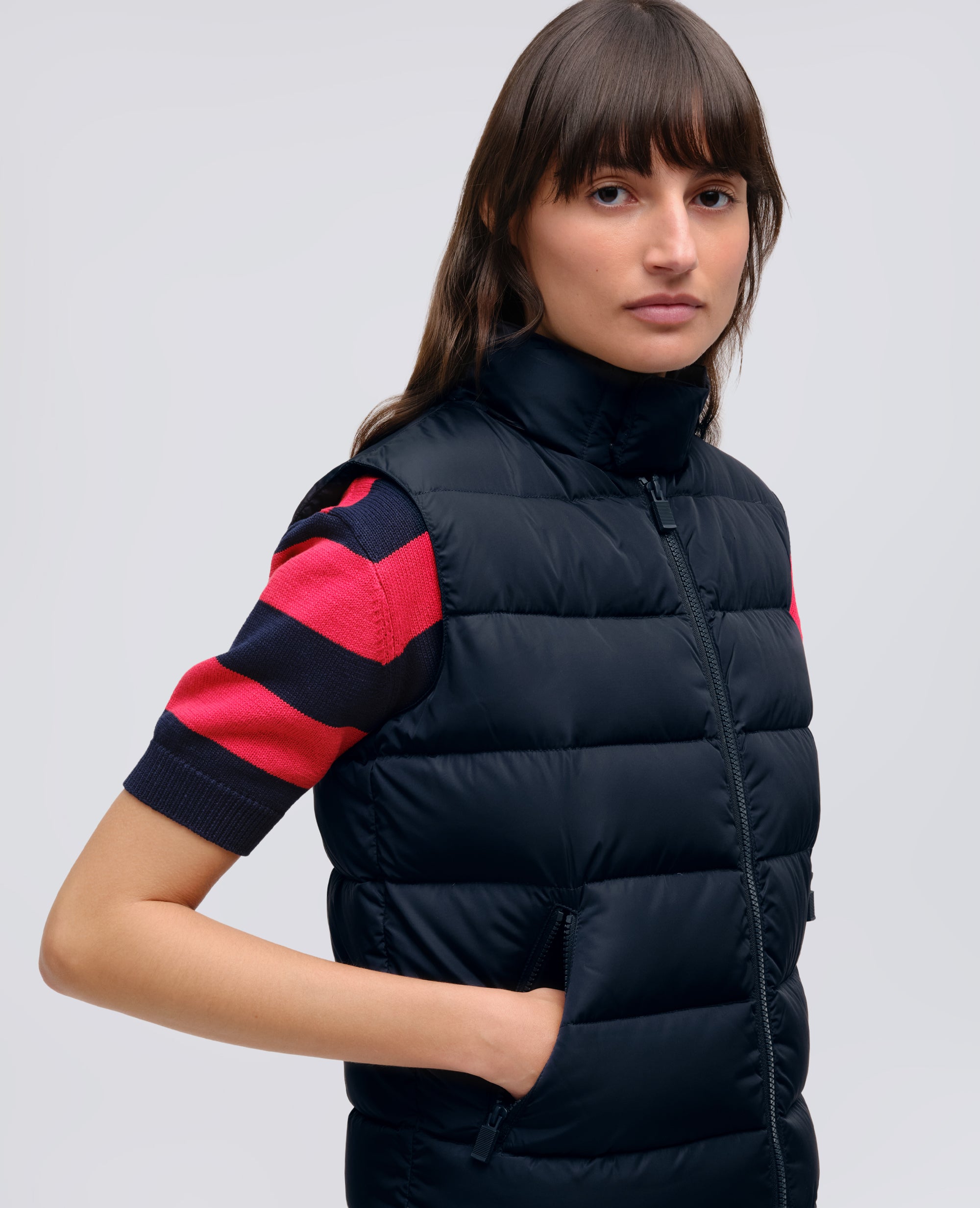 GILET NEW MINNIE IN NYLON RICICLATO - BLU - ASPESI