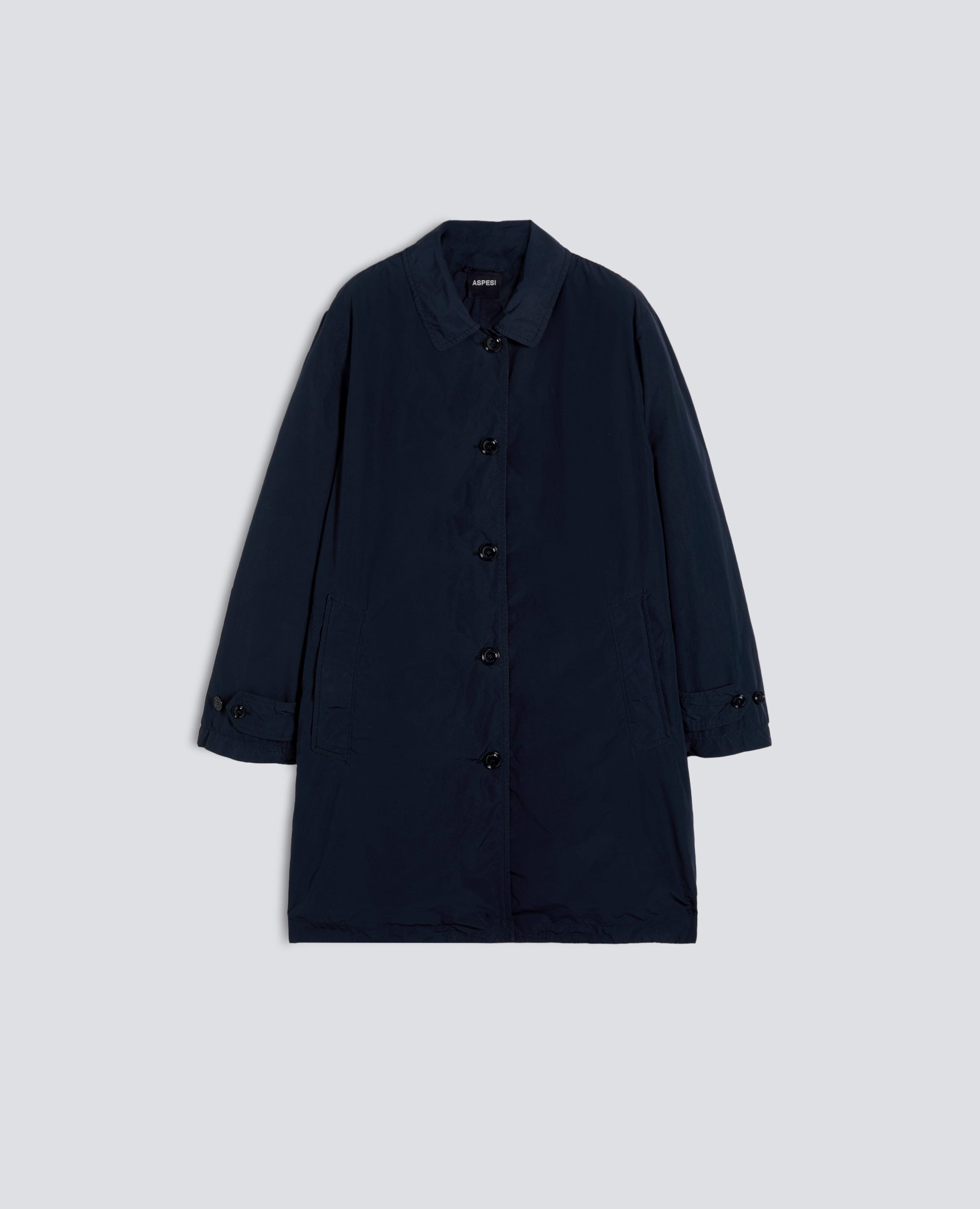IMPERMEABILE IN POLIESTERE E NYLON COMPATTO - BLU - ASPESI