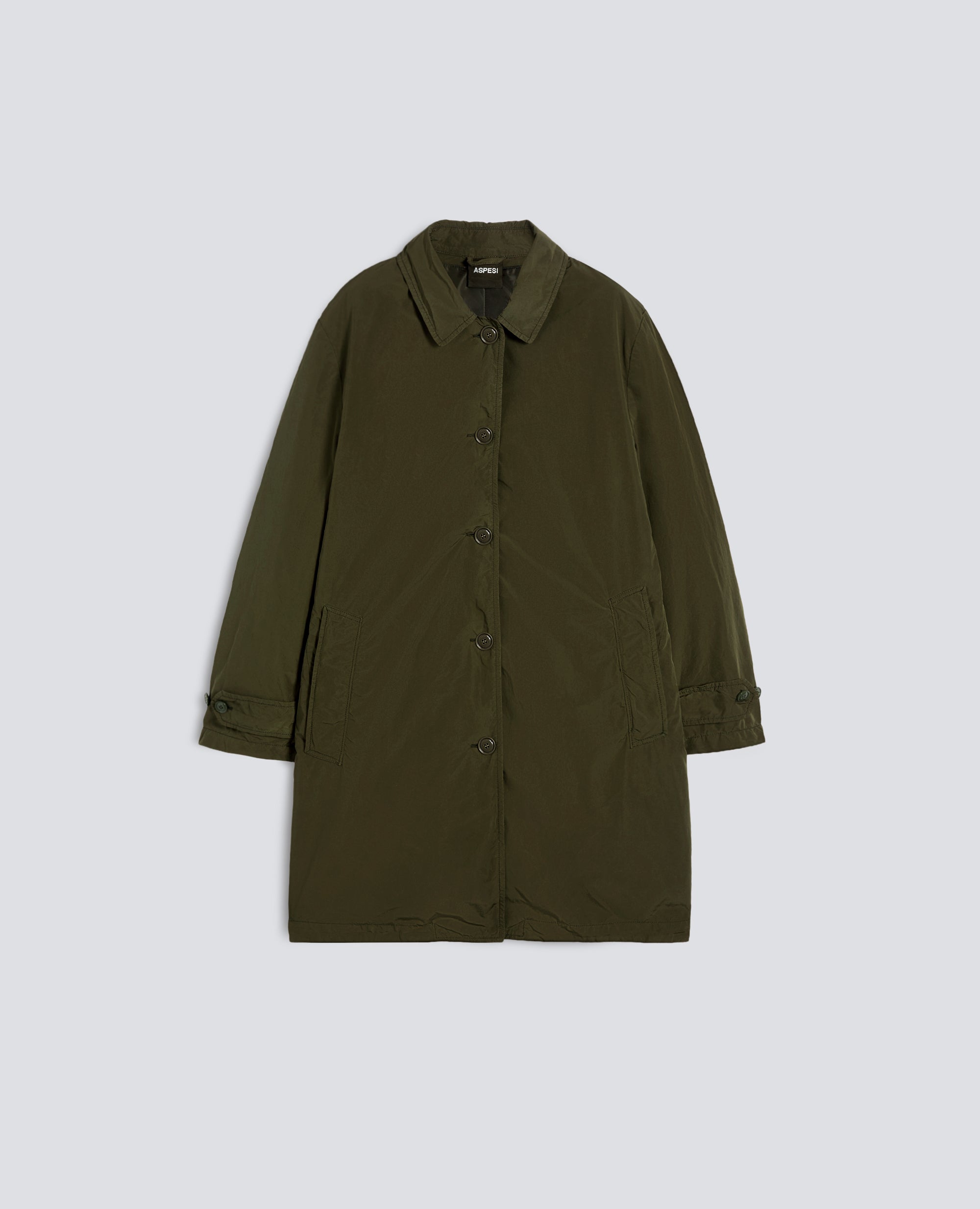 IMPERMEABILE IN POLIESTERE E NYLON COMPATTO - VERDE - ASPESI