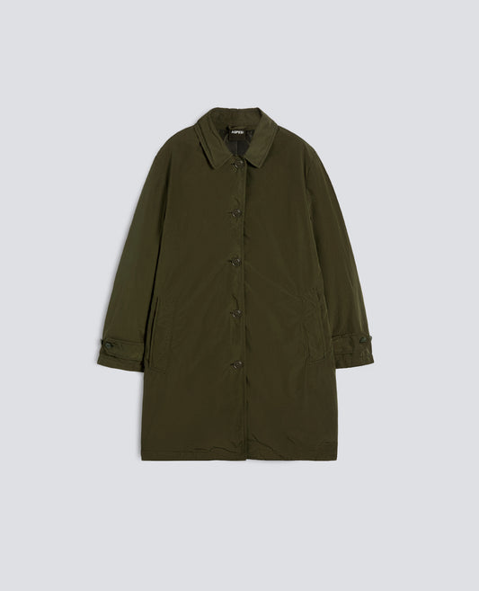 IMPERMEABILE IN POLIESTERE E NYLON COMPATTO - VERDE - ASPESI