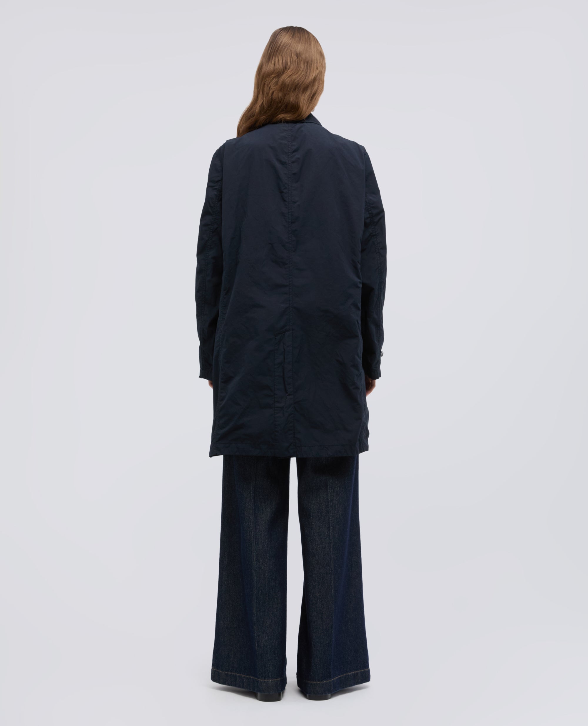 IMPERMEABILE IN POLIESTERE E NYLON COMPATTO - BLU - ASPESI