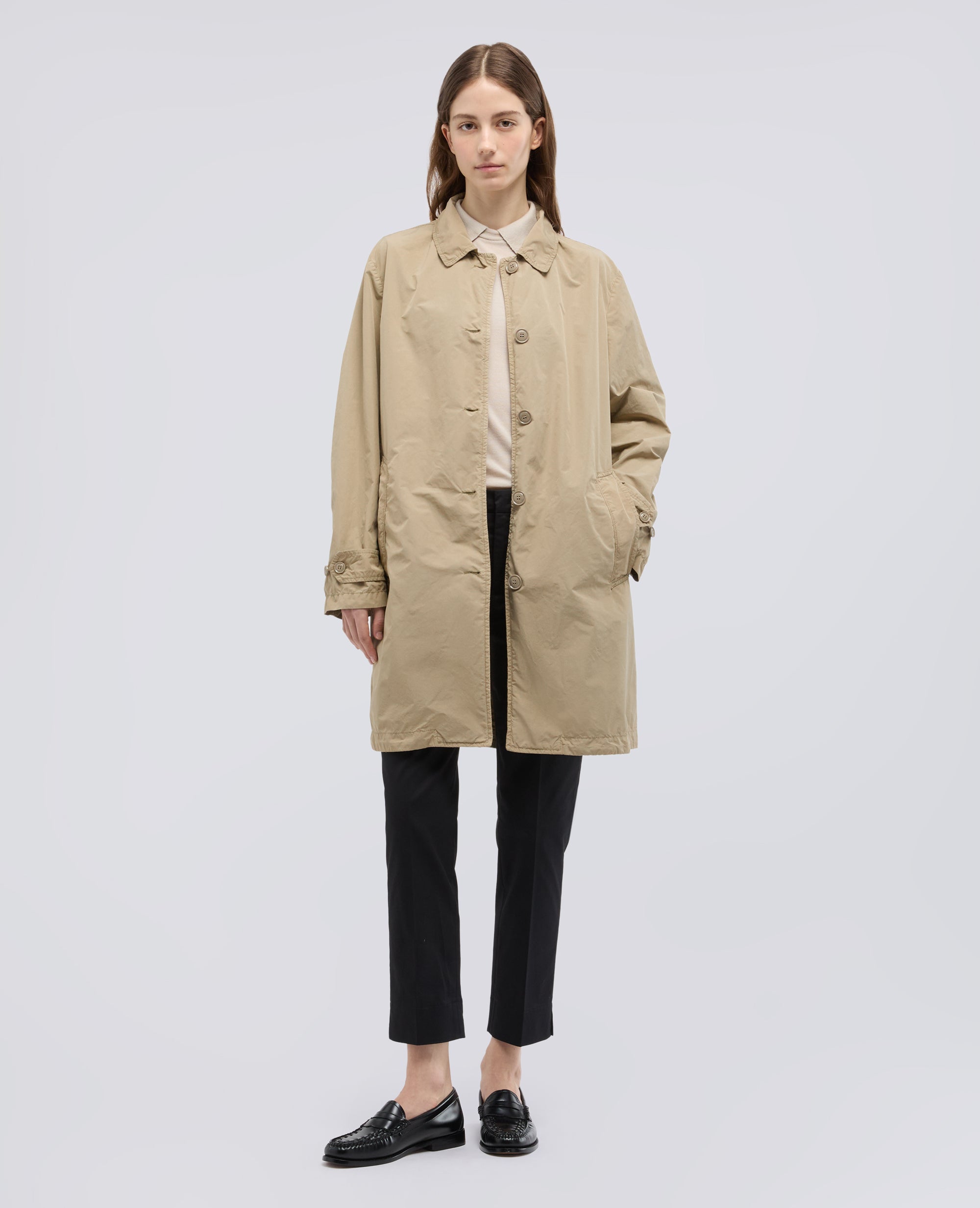 IMPERMEABILE IN POLIESTERE E NYLON COMPATTO - BEIGE - ASPESI