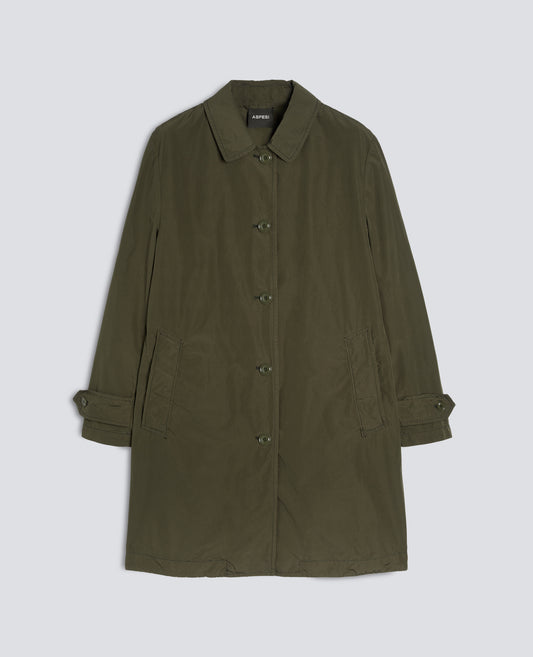 IMPERMEABILE IN POLIESTERE E NYLON COMPATTO - VERDE - ASPESI
