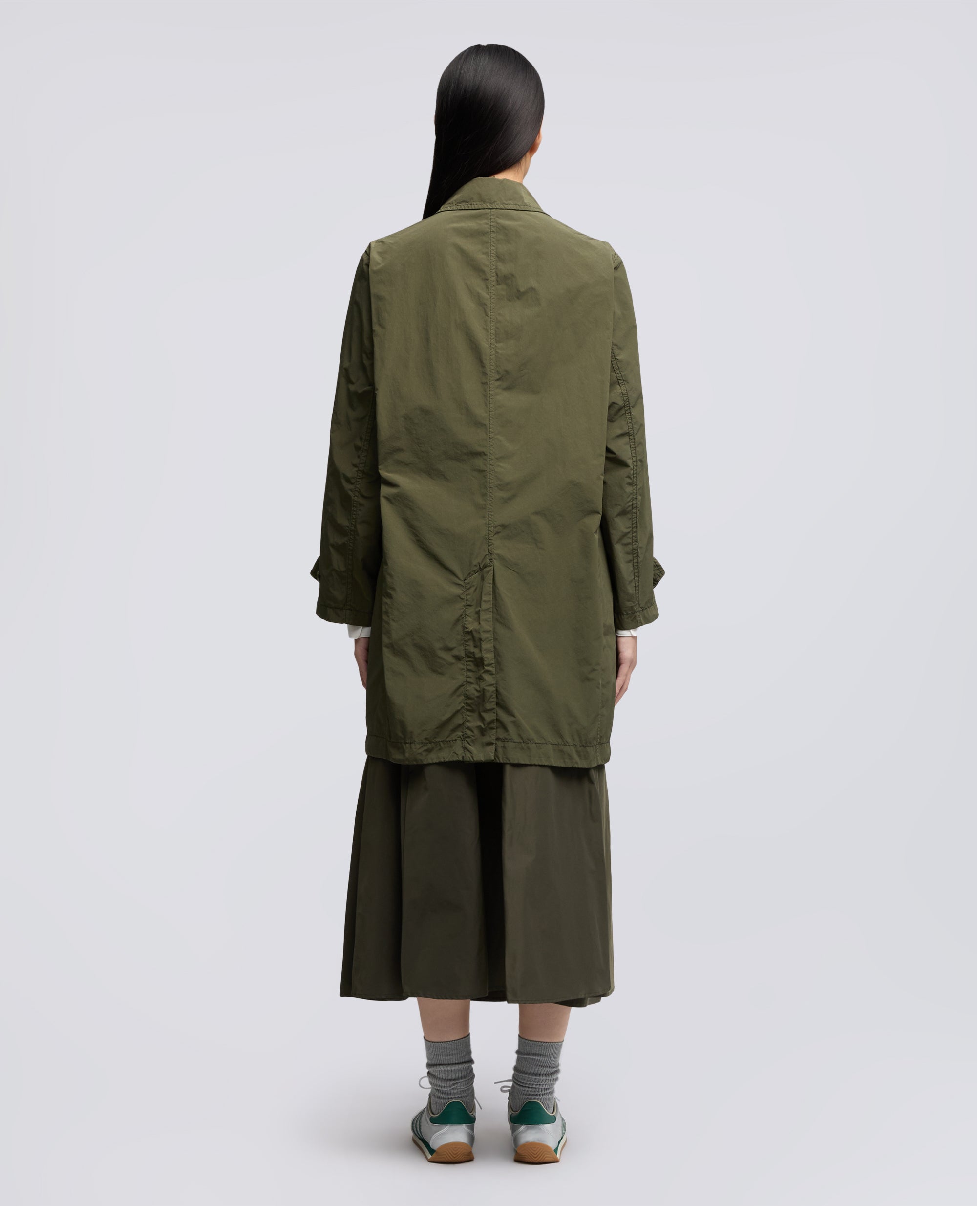 IMPERMEABILE IN POLIESTERE E NYLON COMPATTO - VERDE - ASPESI