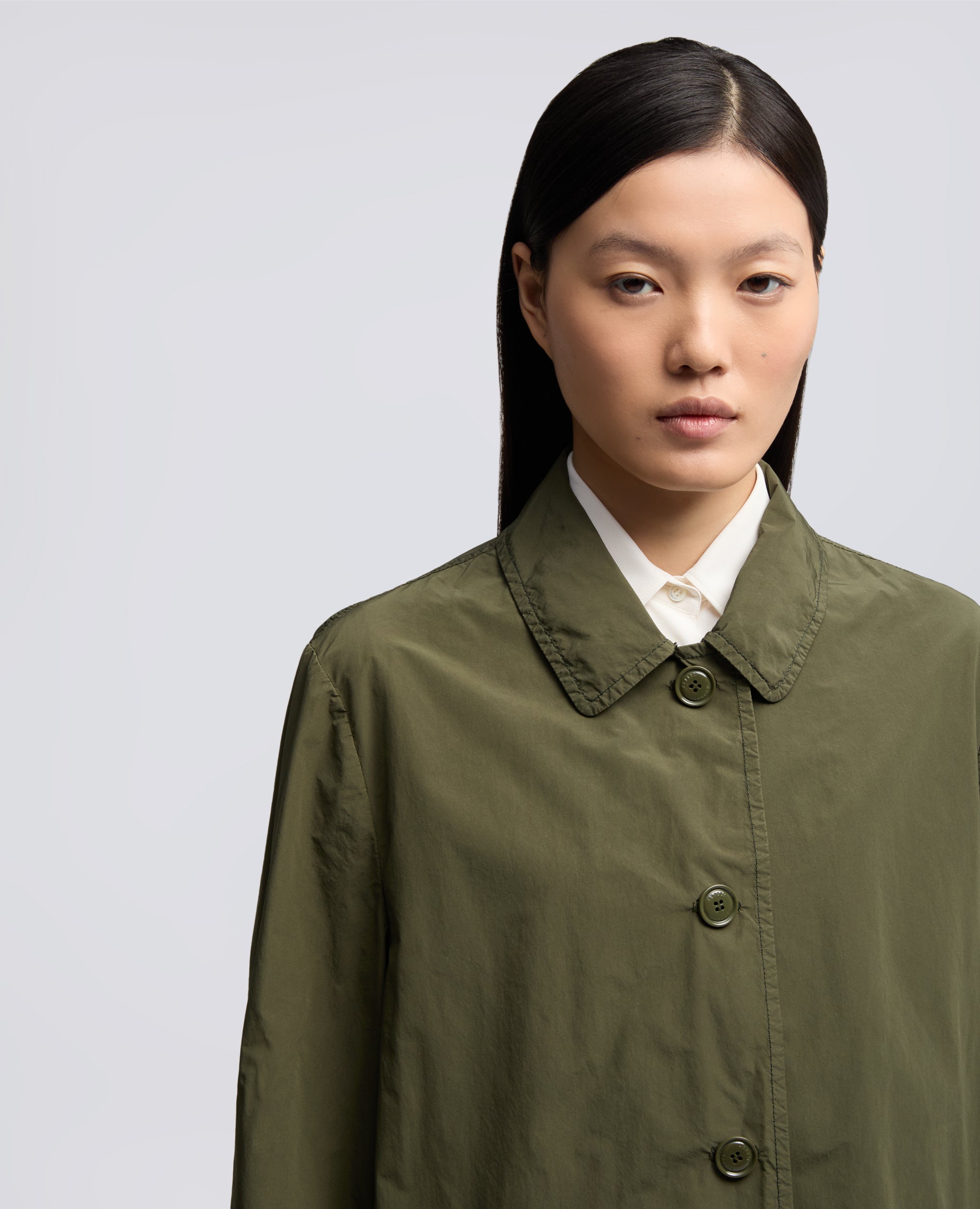IMPERMEABILE IN POLIESTERE E NYLON COMPATTO - VERDE - ASPESI