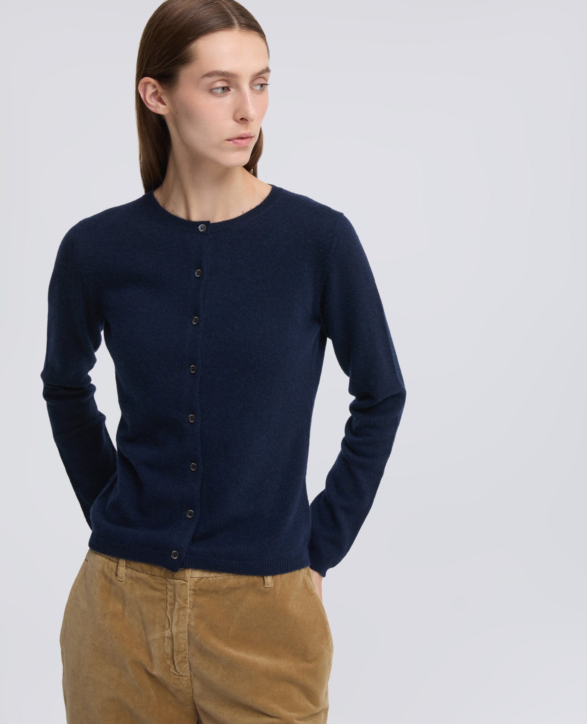 STRICKJACKE AUS KASCHMIR - BLU - ASPESI