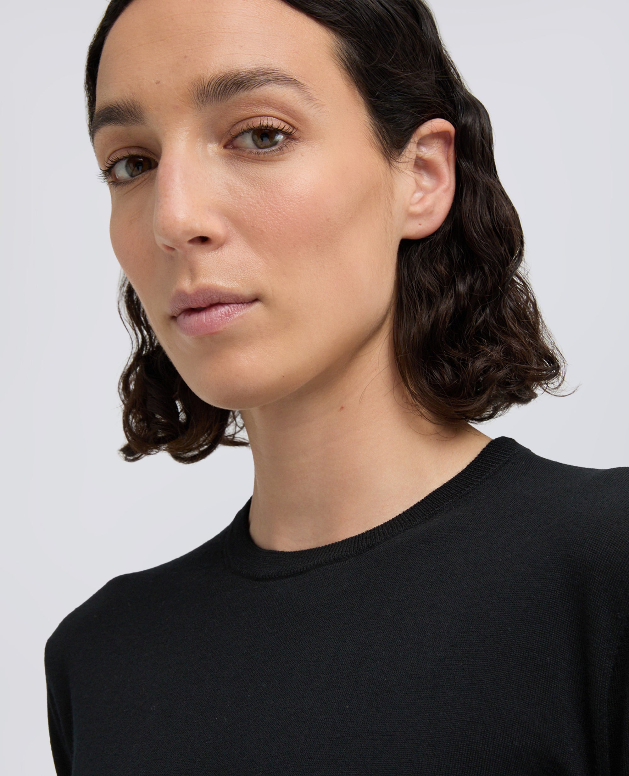 MAGLIA GIROCOLLO IN LANA MERINO - NERO - ASPESI