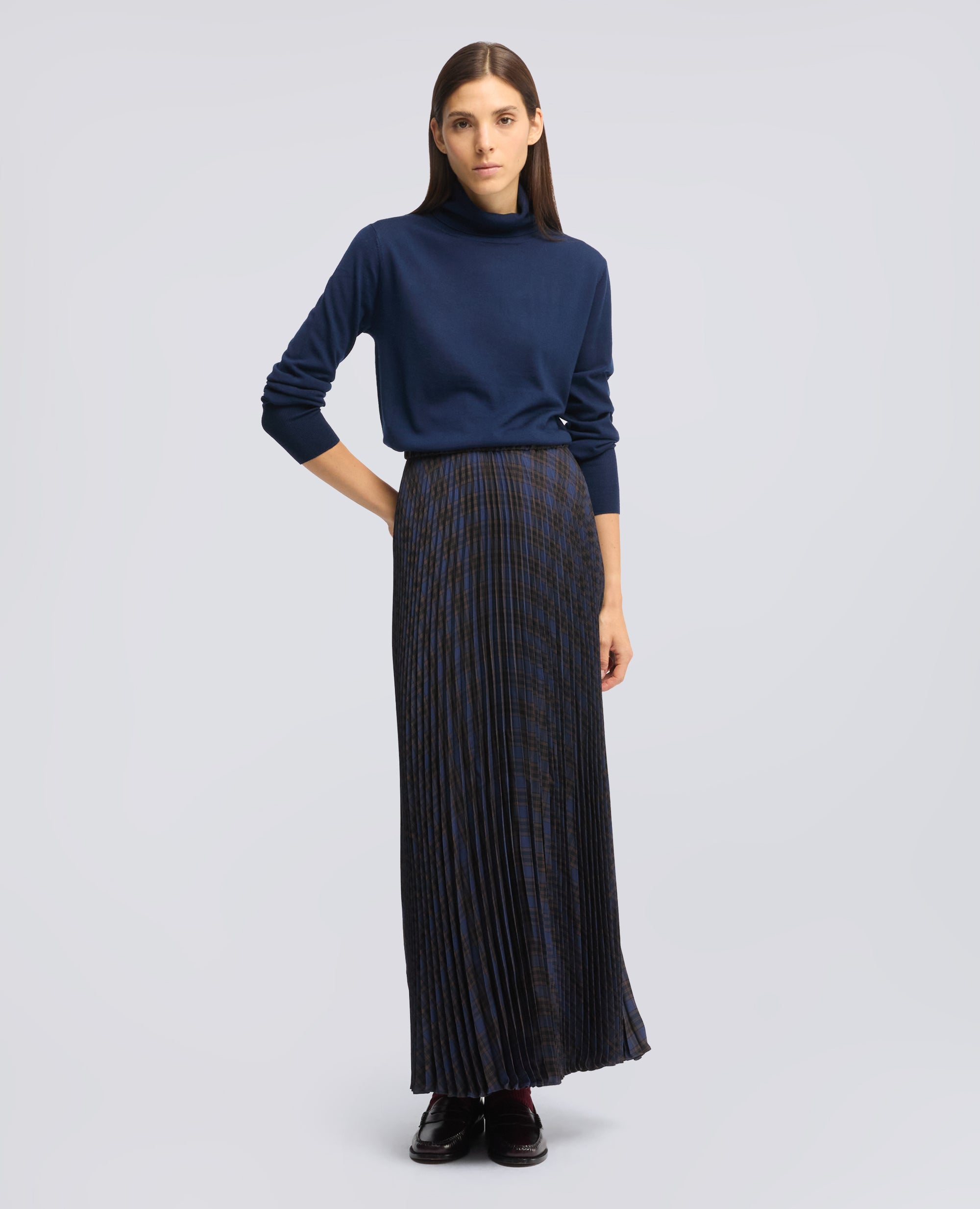 MAGLIA DOLCEVITA IN LANA - BLU - ASPESI