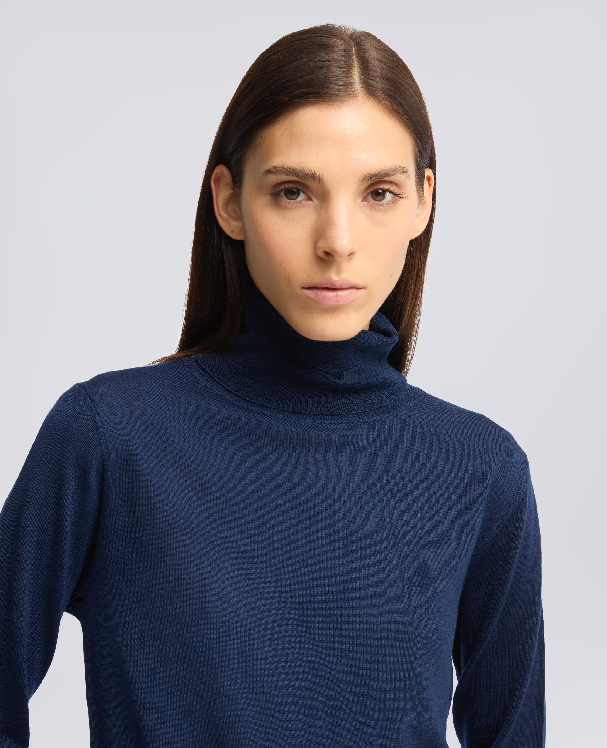 MAGLIA DOLCEVITA IN LANA - BLU - ASPESI