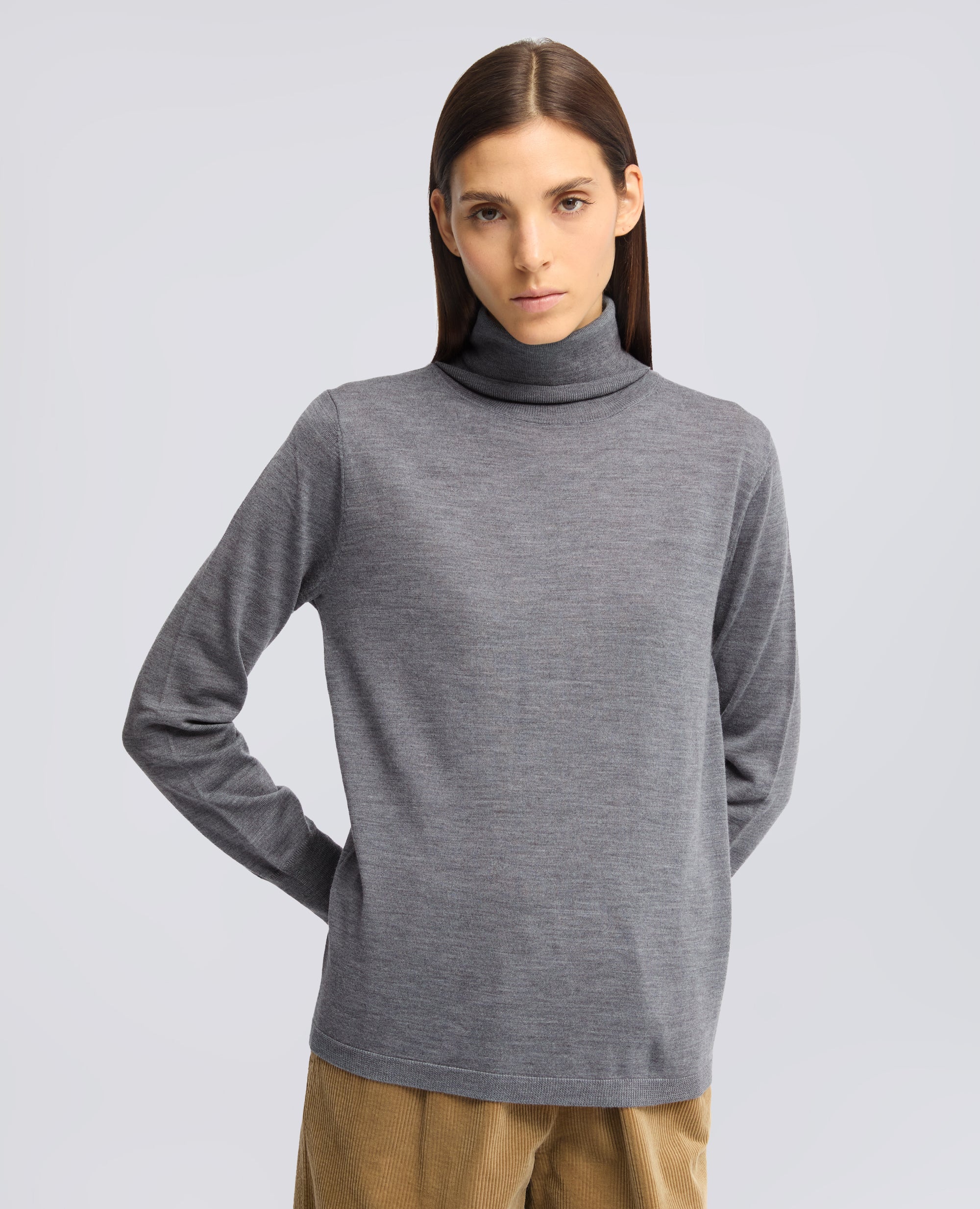 MAGLIA DOLCEVITA IN LANA - GRIGIO - ASPESI