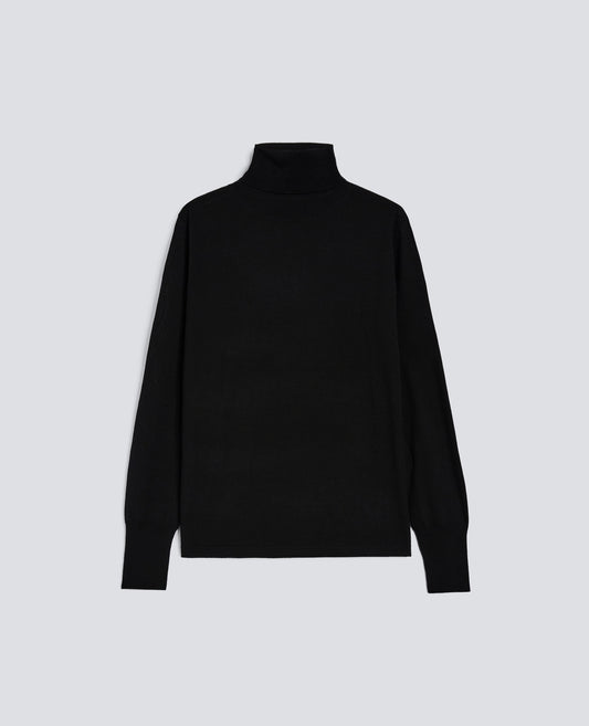 MAGLIA DOLCEVITA IN LANA - NERO - ASPESI