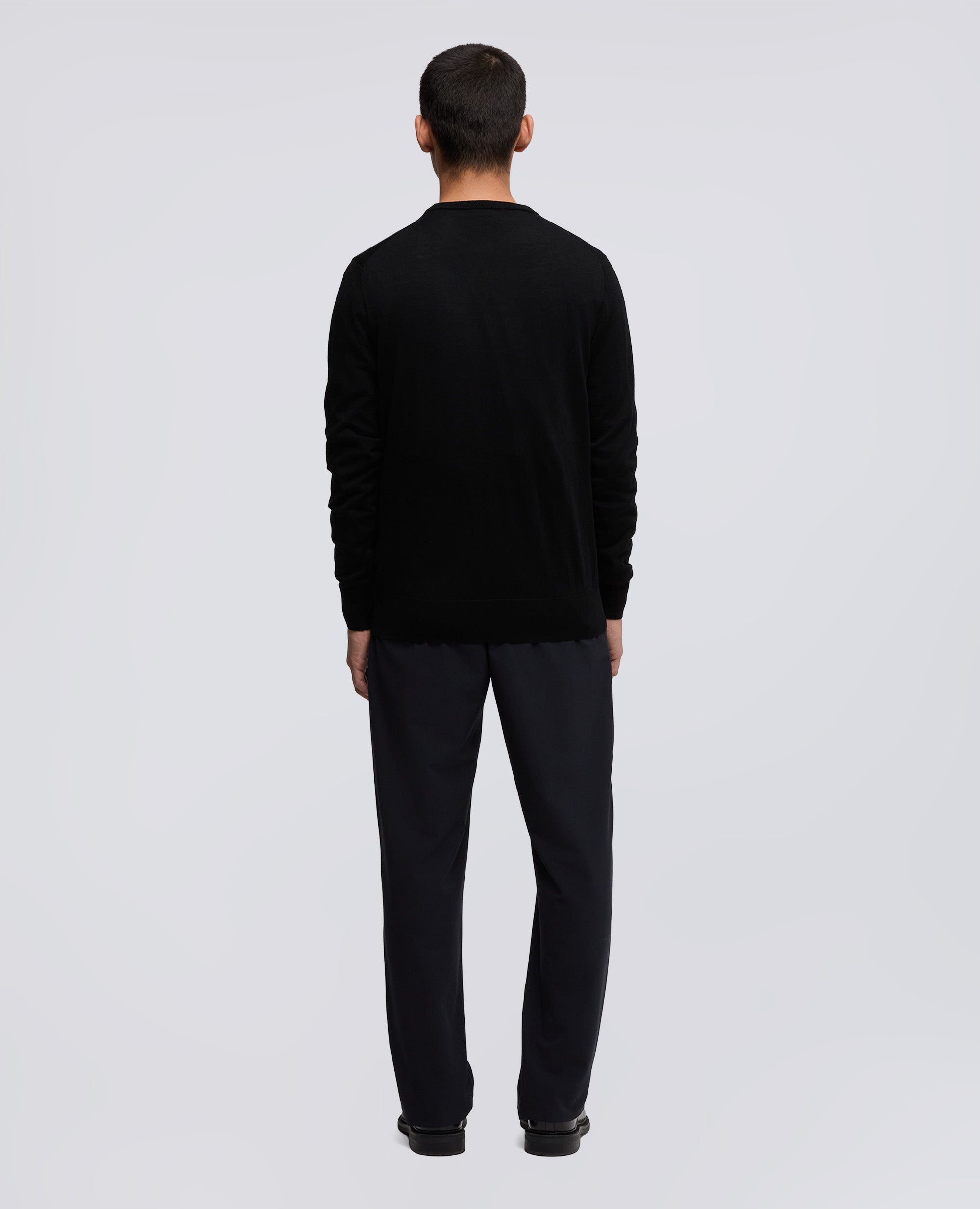 MAGLIA GIROCOLLO IN LANA RASATA - NERO - ASPESI