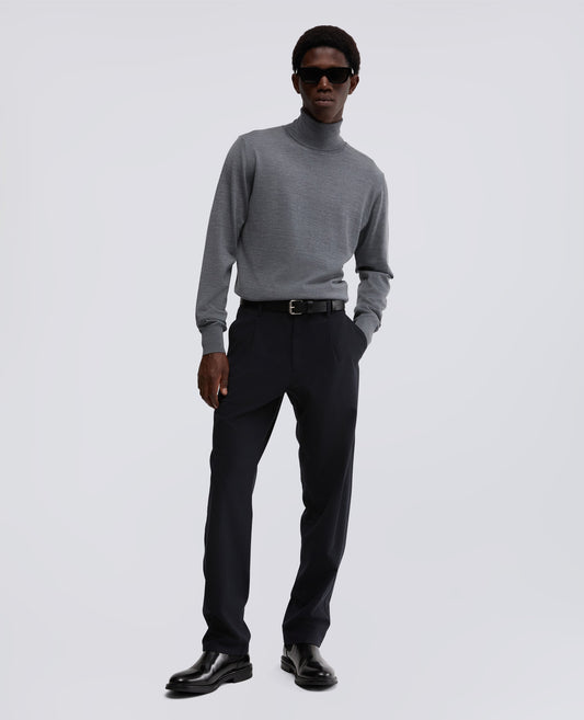 MERINO WOOL TURTLENECK SWEATER - GRIGIO - ASPESI