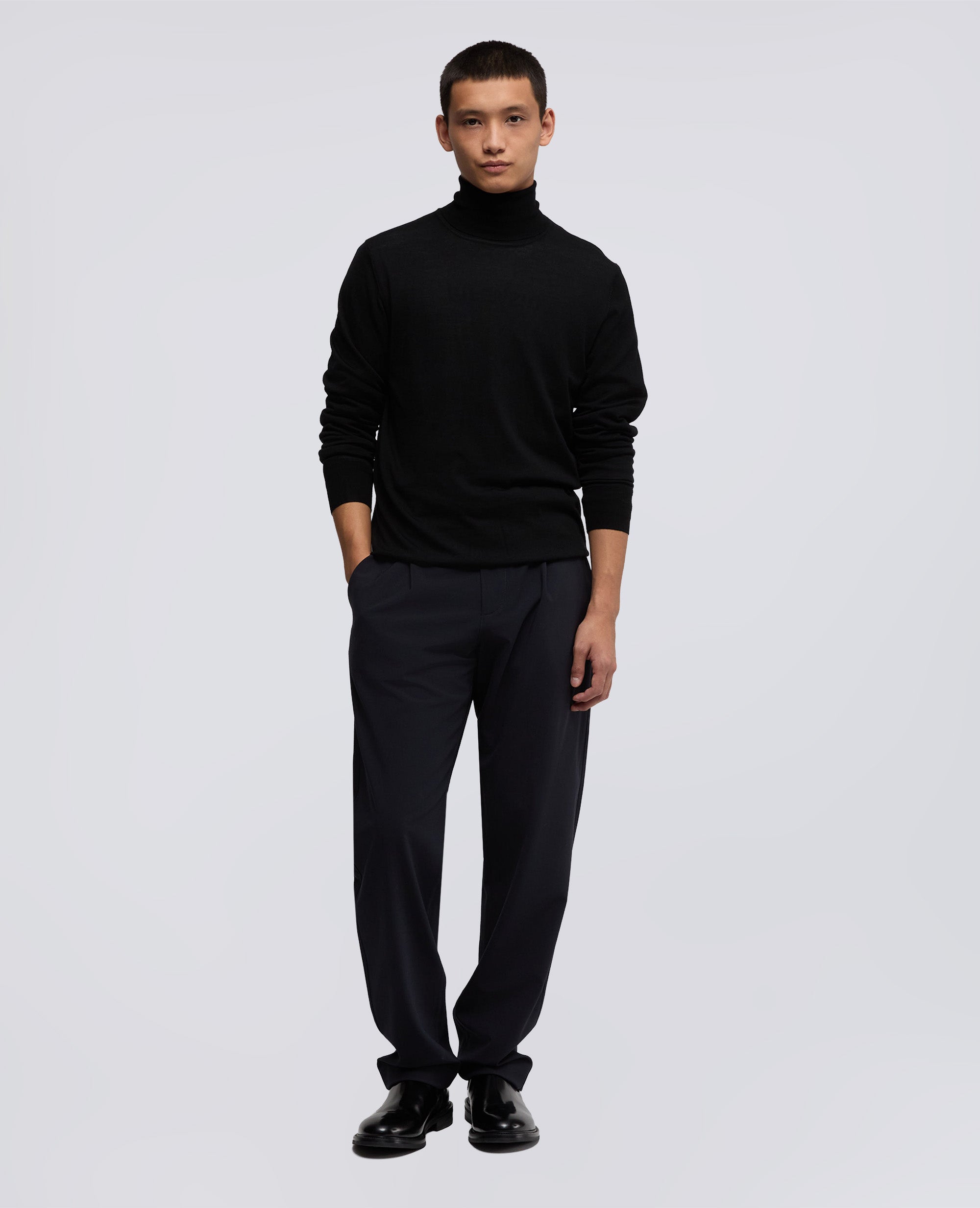 MAGLIA DOLCEVITA IN LANA MERINO - NERO - ASPESI