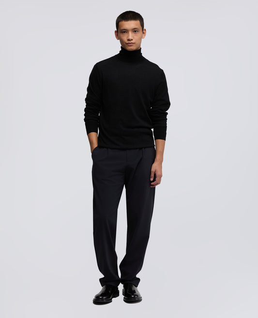 MERINOWOLL-ROLLKRAGENPULLOVER - NERO - ASPESI