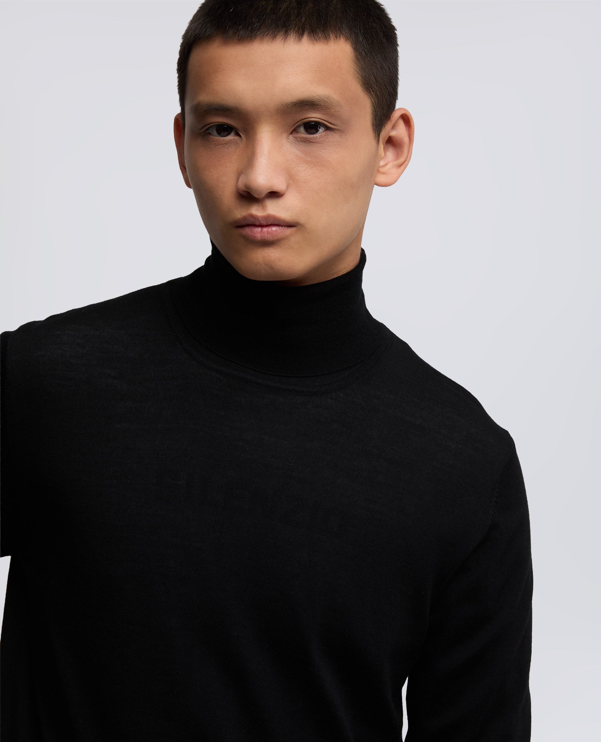 MAGLIA DOLCEVITA IN LANA MERINO - NERO - ASPESI