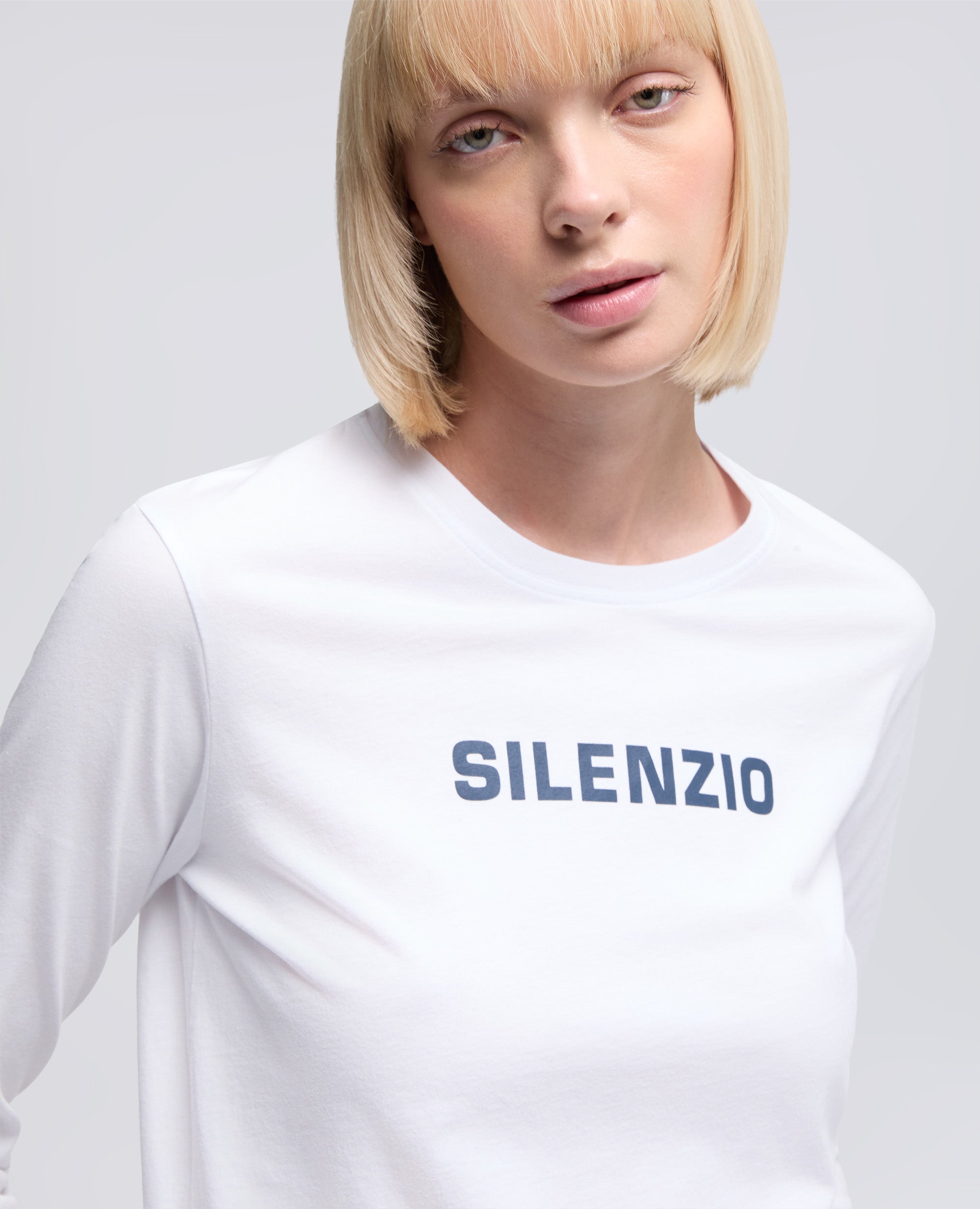 TSHIRT MANICA LUNGA SILENZIO - BIANCO - ASPESI