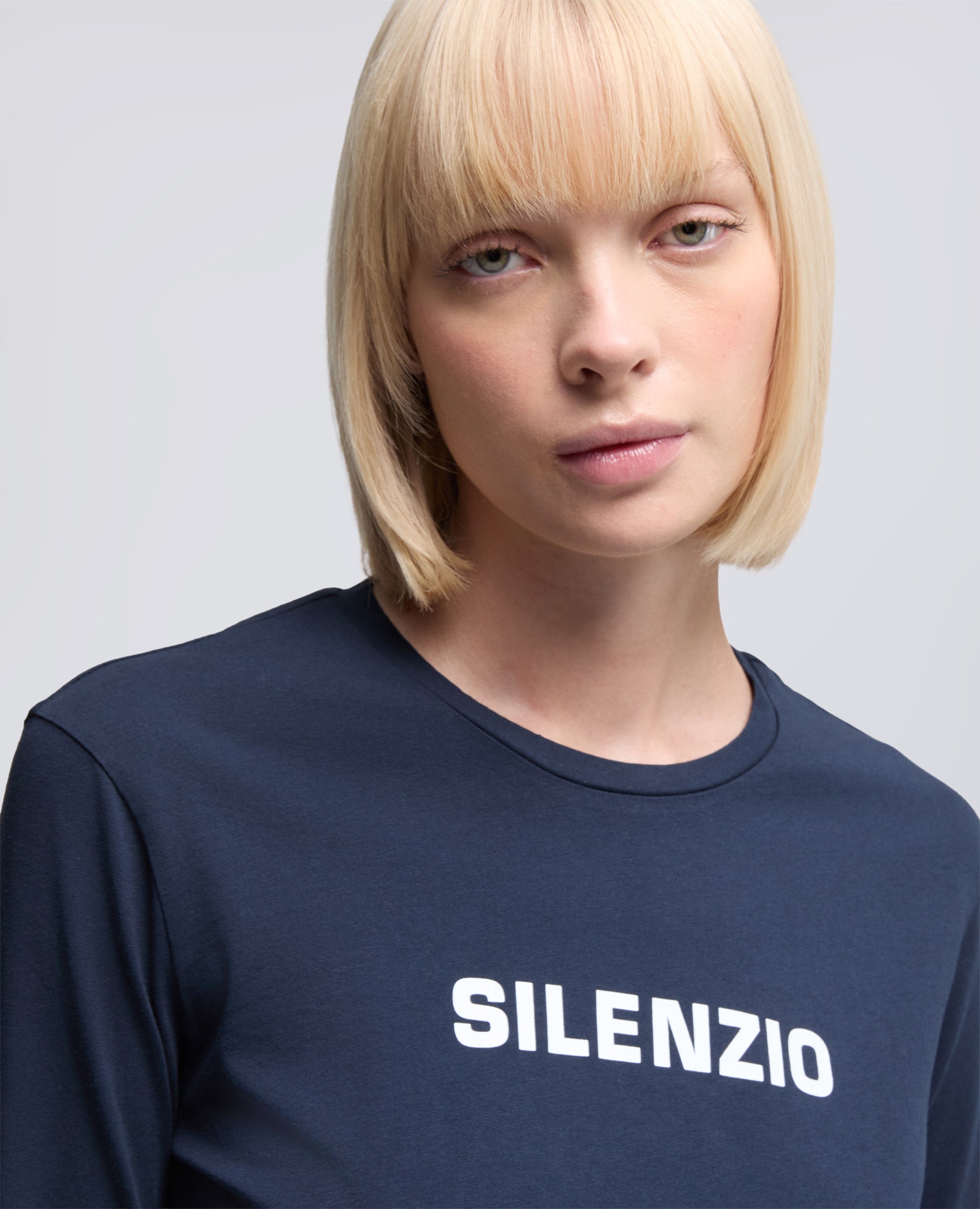 TSHIRT MANICA LUNGA SILENZIO - BLU - ASPESI
