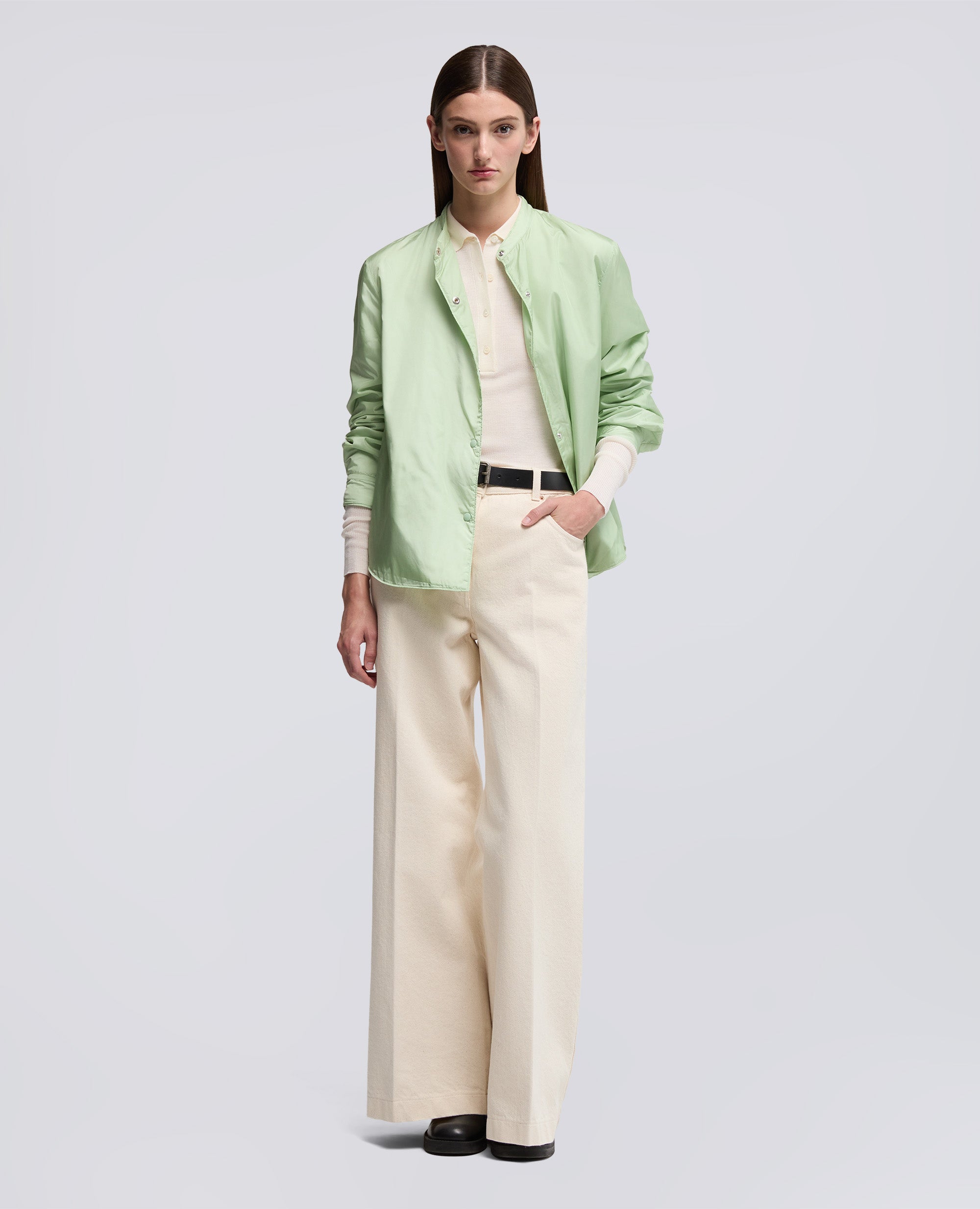 TECHNISCHE HEMDJACKE AUS TAFT - VERDE - ASPESI