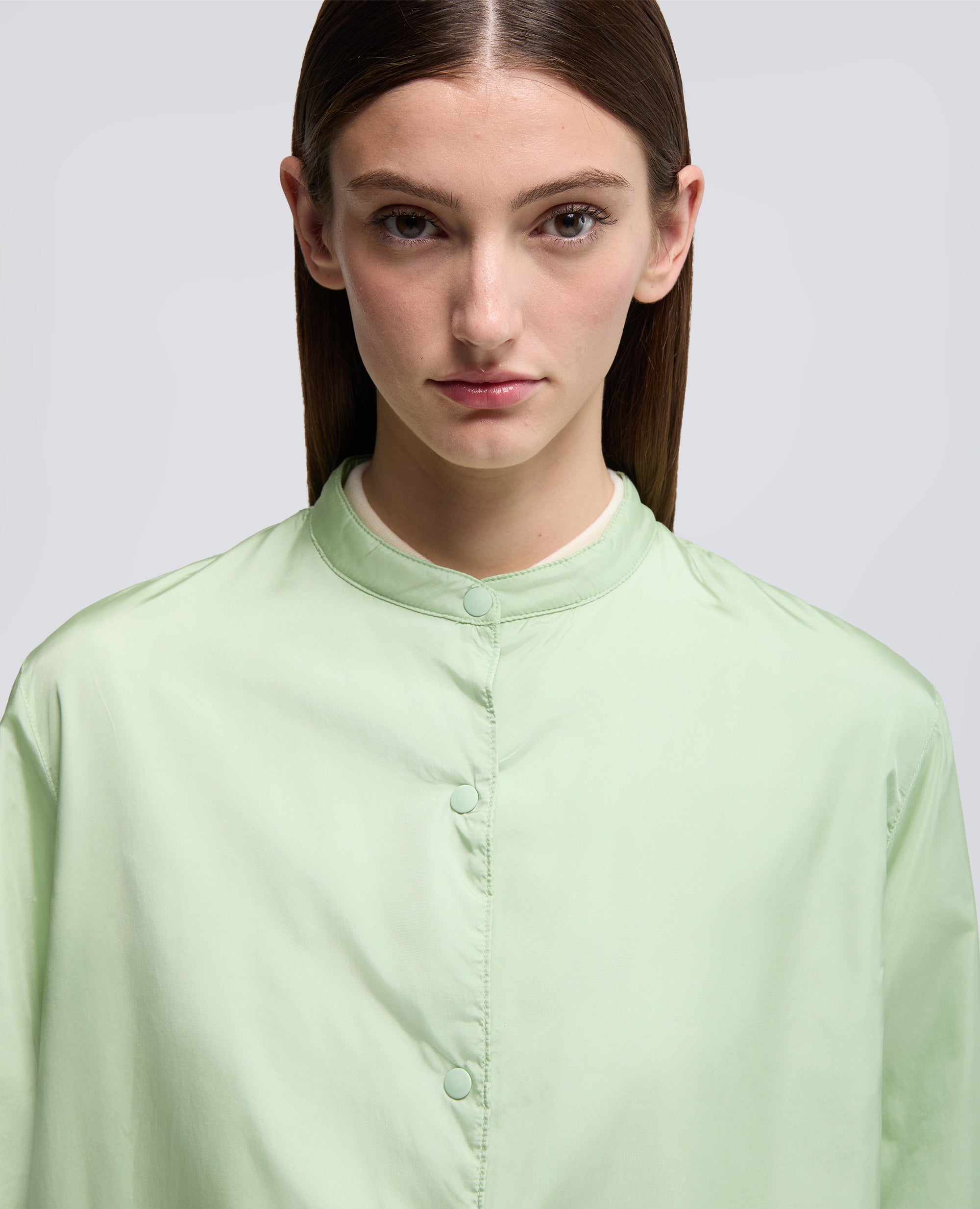 TECHNISCHE HEMDJACKE AUS TAFT - VERDE - ASPESI