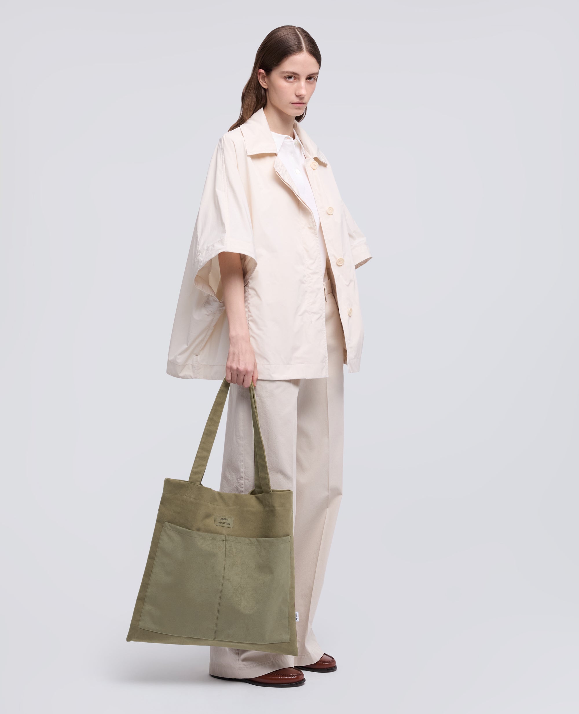 BORSA SHOPPING IN ALCANTARA® - VERDE - ASPESI