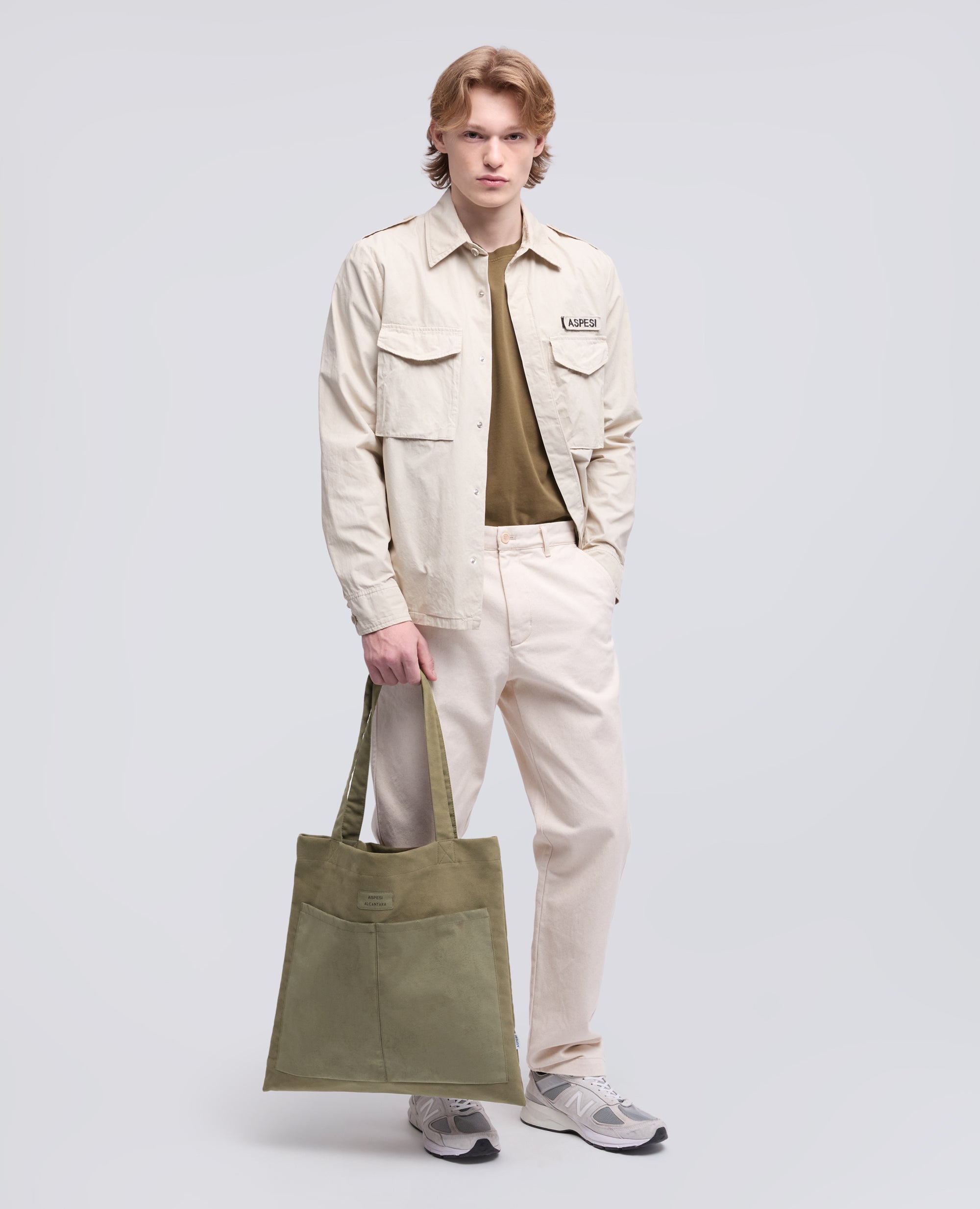BORSA SHOPPING IN ALCANTARA® - VERDE - ASPESI