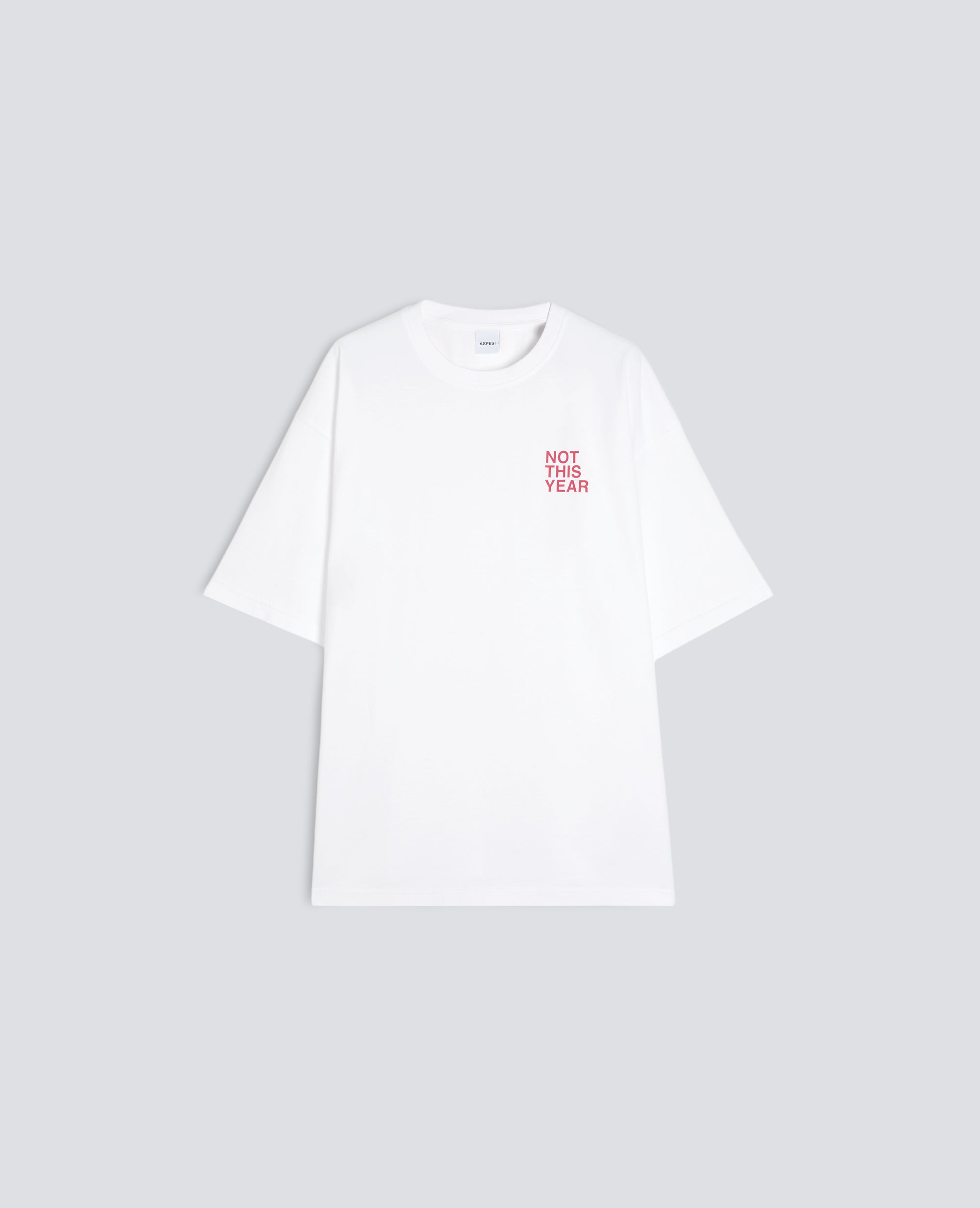 T-SHIRT -NOT THIS YEAR- IN JERSEY DI COTONE - BIANCO - ASPESI