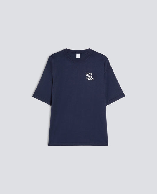 T-SHIRT -NOT THIS YEAR- IN JERSEY DI COTONE - BLU - ASPESI