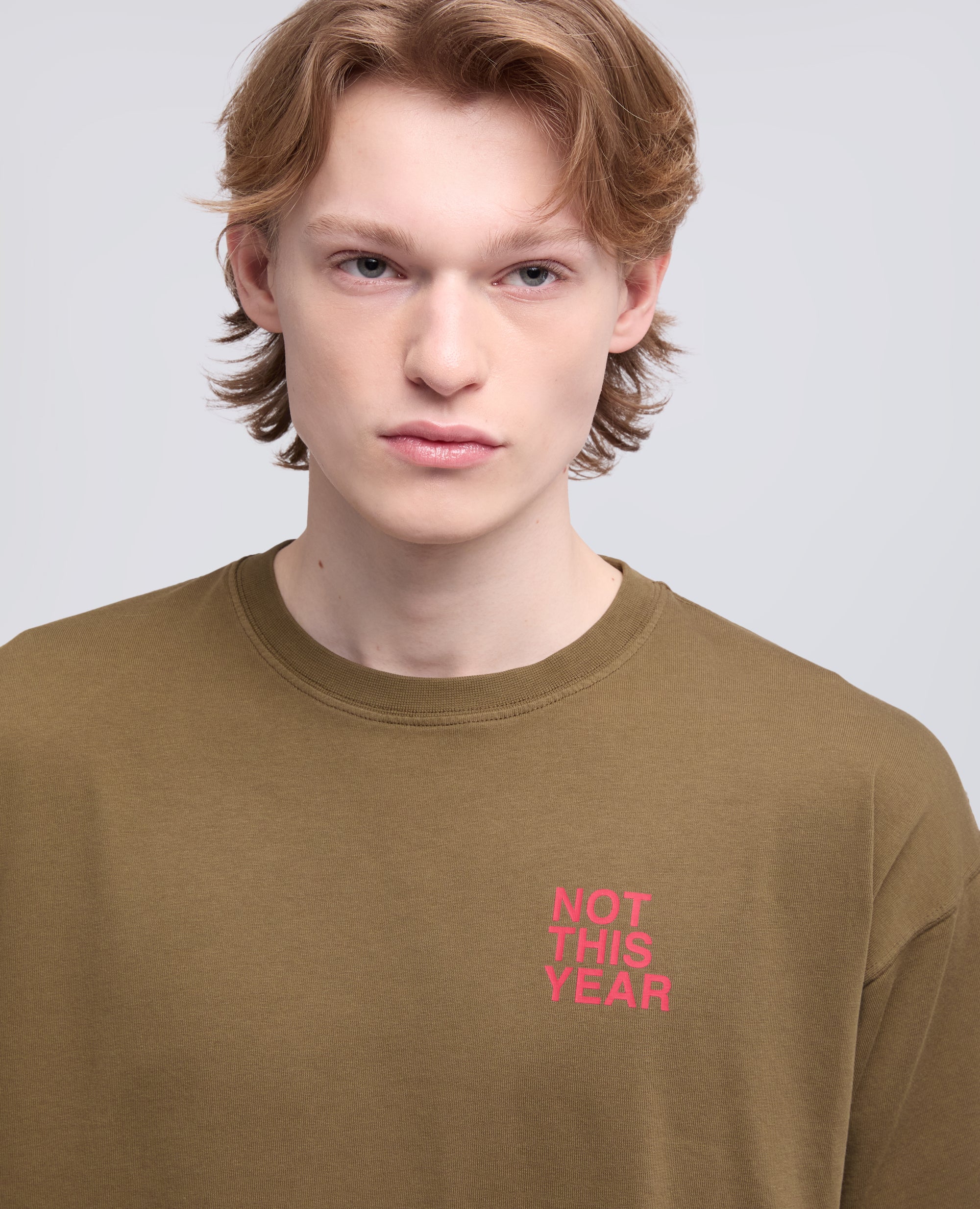 T-SHIRT -NOT THIS YEAR- IN JERSEY DI COTONE - VERDE - ASPESI