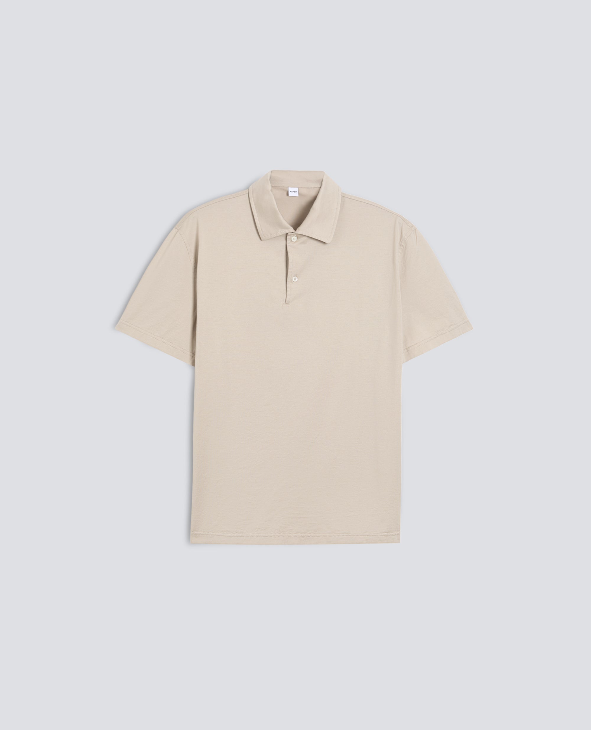 POLO A MANICA CORTA IN JERSEY DI DI COTONE - BEIGE - ASPESI
