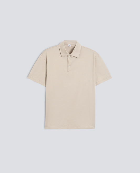 POLO A MANICA CORTA IN JERSEY DI DI COTONE - BEIGE - ASPESI