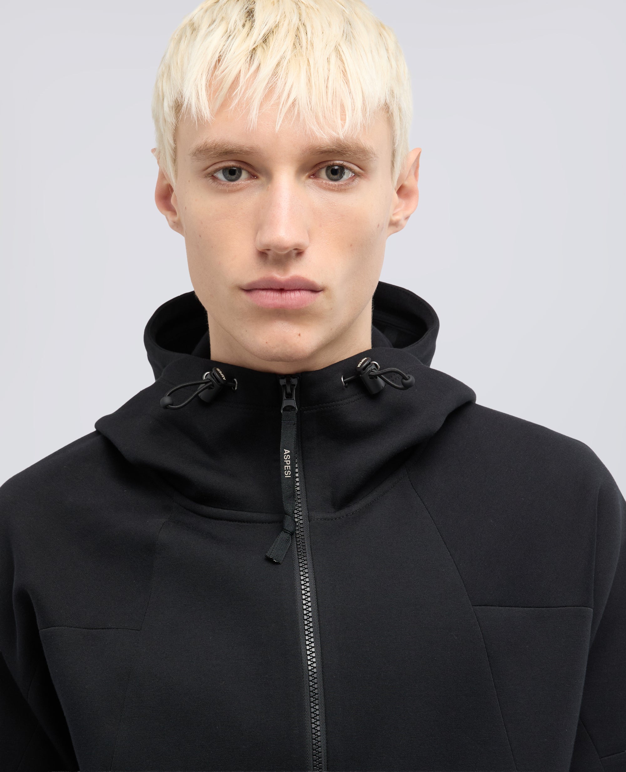 VESTE ASWEAT EN COTON ET POLYESTER TECHNIQUE - NERO - ASPESI
