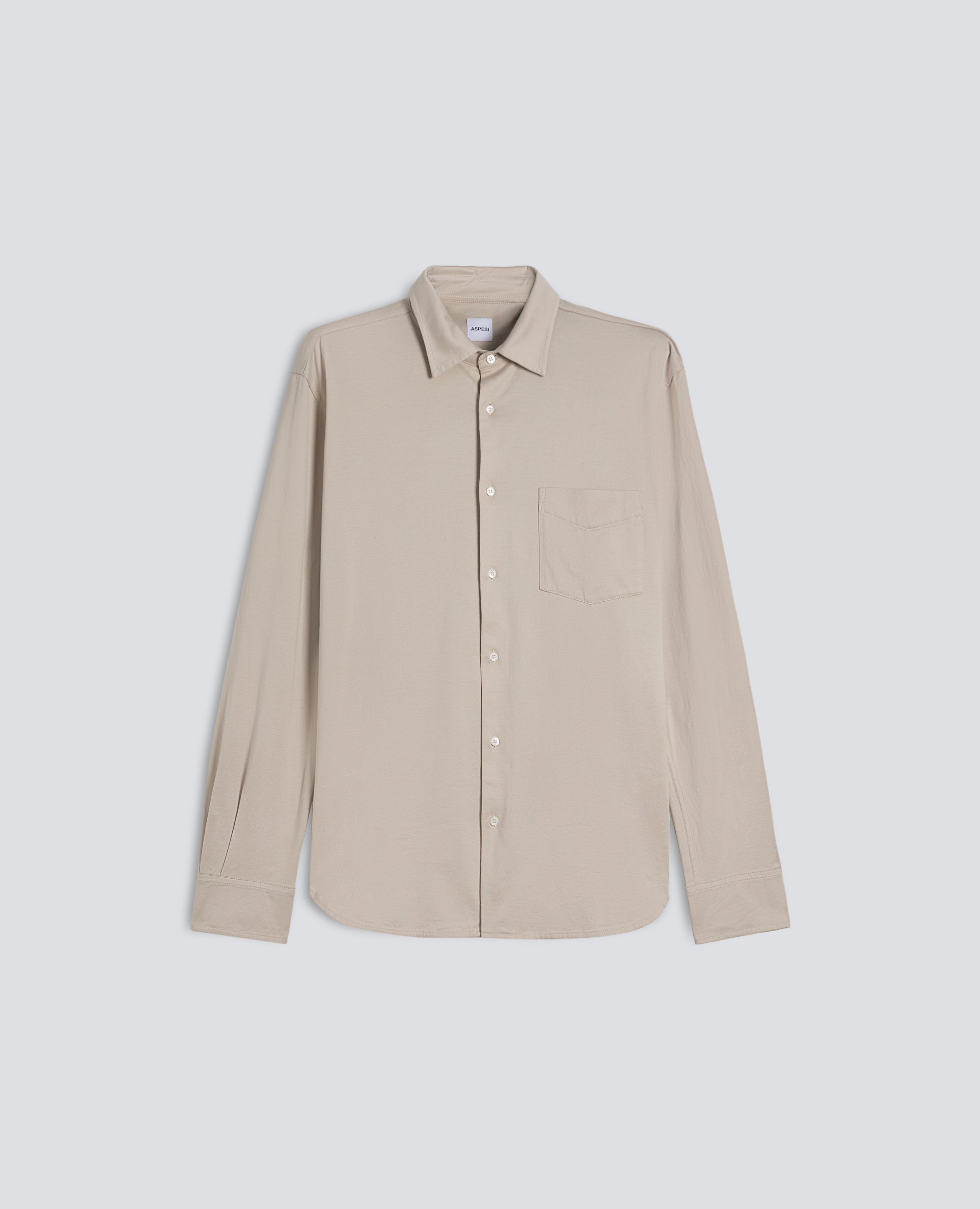 CAMICIA IN JERSEY DI COTONE - BEIGE - ASPESI